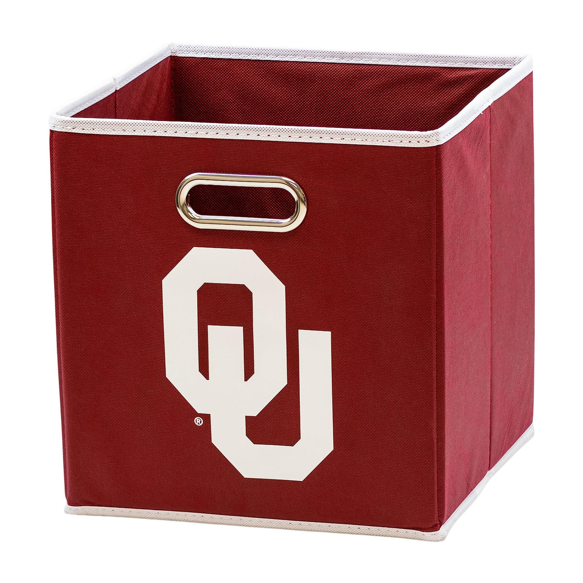 Franklin Sports Ncaa Oklahoma Sooners Collapsible Storage Bin - Made To Fit Storage Bin Shelf Organizers - 10.5'' X 10.5''