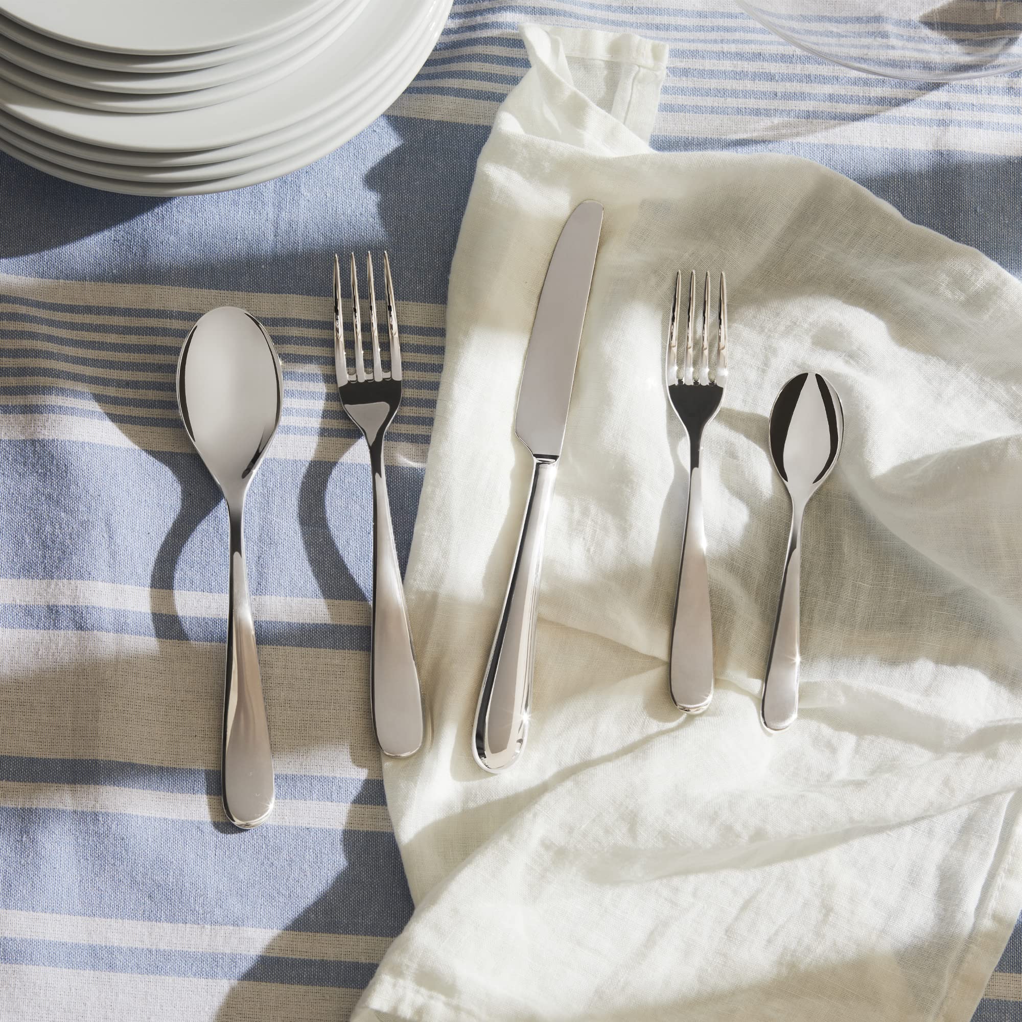 Alessi ''Nuovo Milano'' 7-3/4-Inch Table Fork, Set Of 6