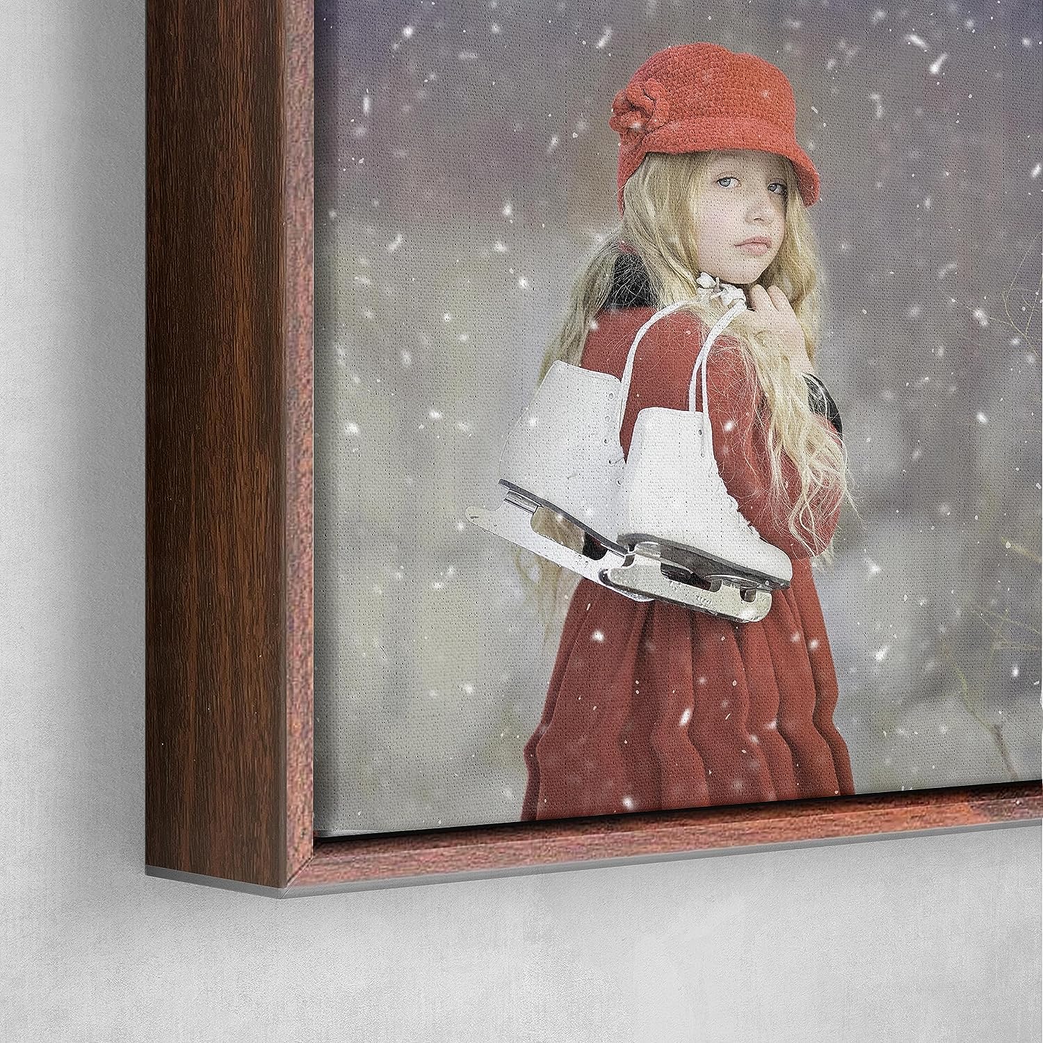 Personalized Custom Canvas Prints: Photo On Canvas (Dark Brown 24X36) Transform Your Photos Into Stunning Framed Wall Art Digita