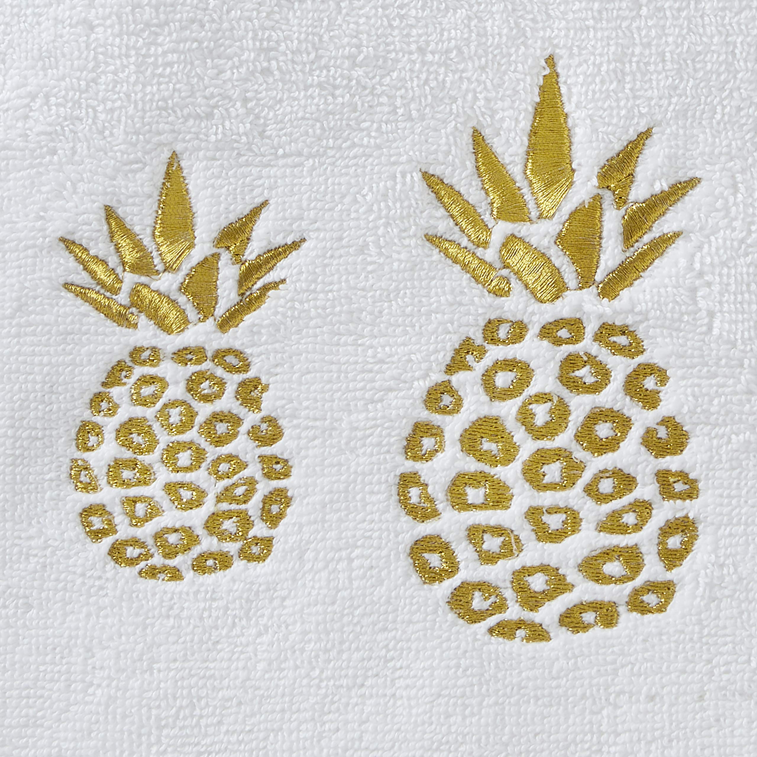 Skl Home By Saturday Knight Ltd. Gilded Pineapple Bath Towel, White Small