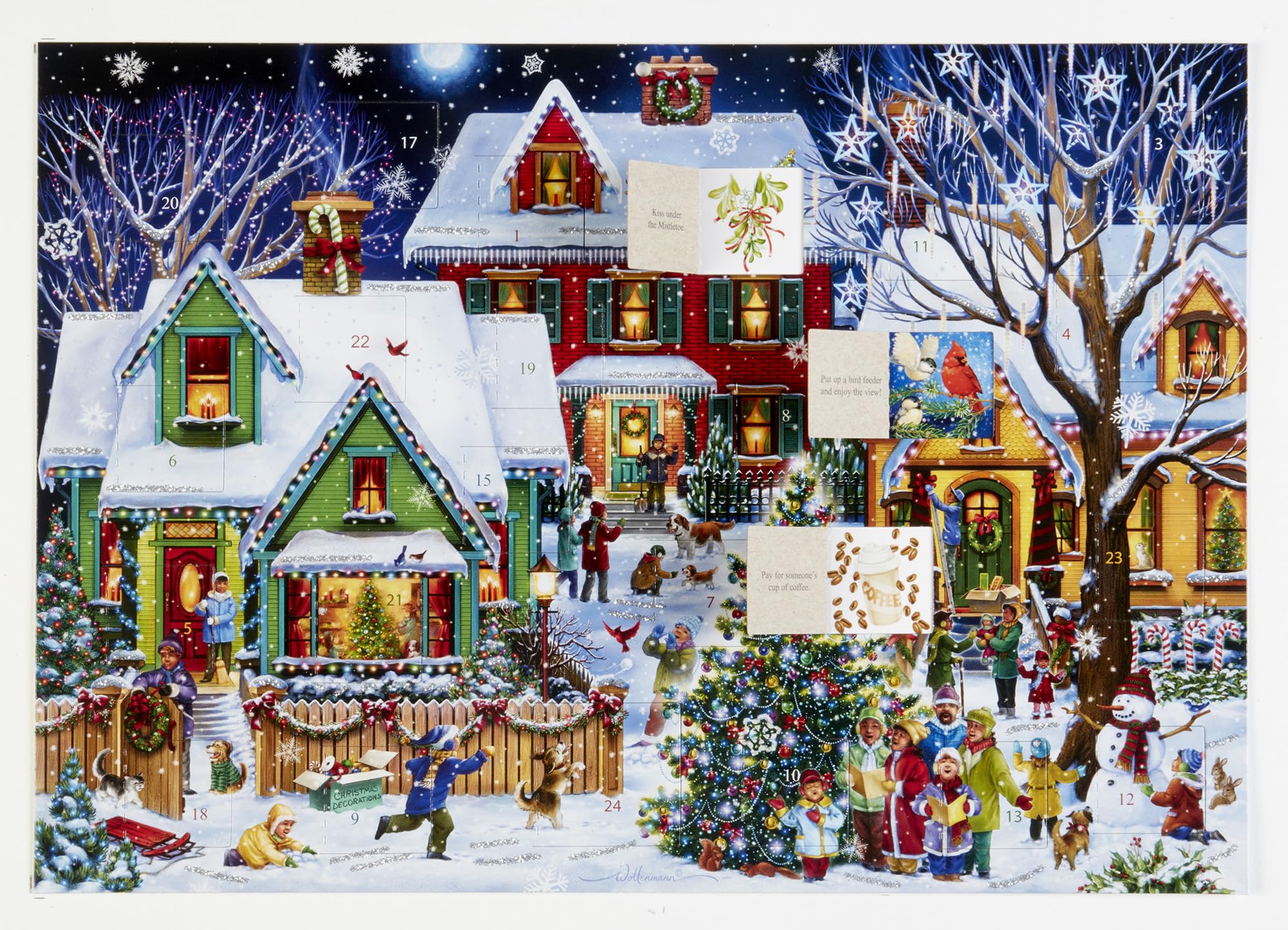 Christmas Houses Advent Calendar (Countdown to Christmas) by Vermont Christmas Company with Holiday Suggestions