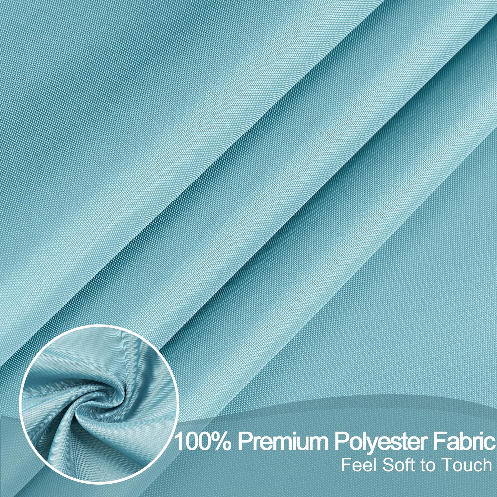 AooHome Stall Size 48x72 inch Shower Liner  Fabric Solid Color Bathroom Curtain with Hooks  Weighted Hem  Waterproof  Blue
