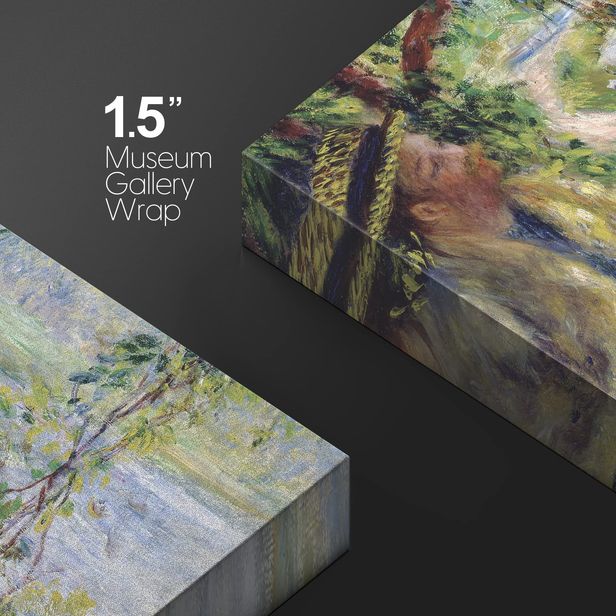 Wall26 Framed Canvas Print Wall Art Near The Lake By Pierre-Auguste Renoir Nature Wilderness Illustrations Fine Art Traditional
