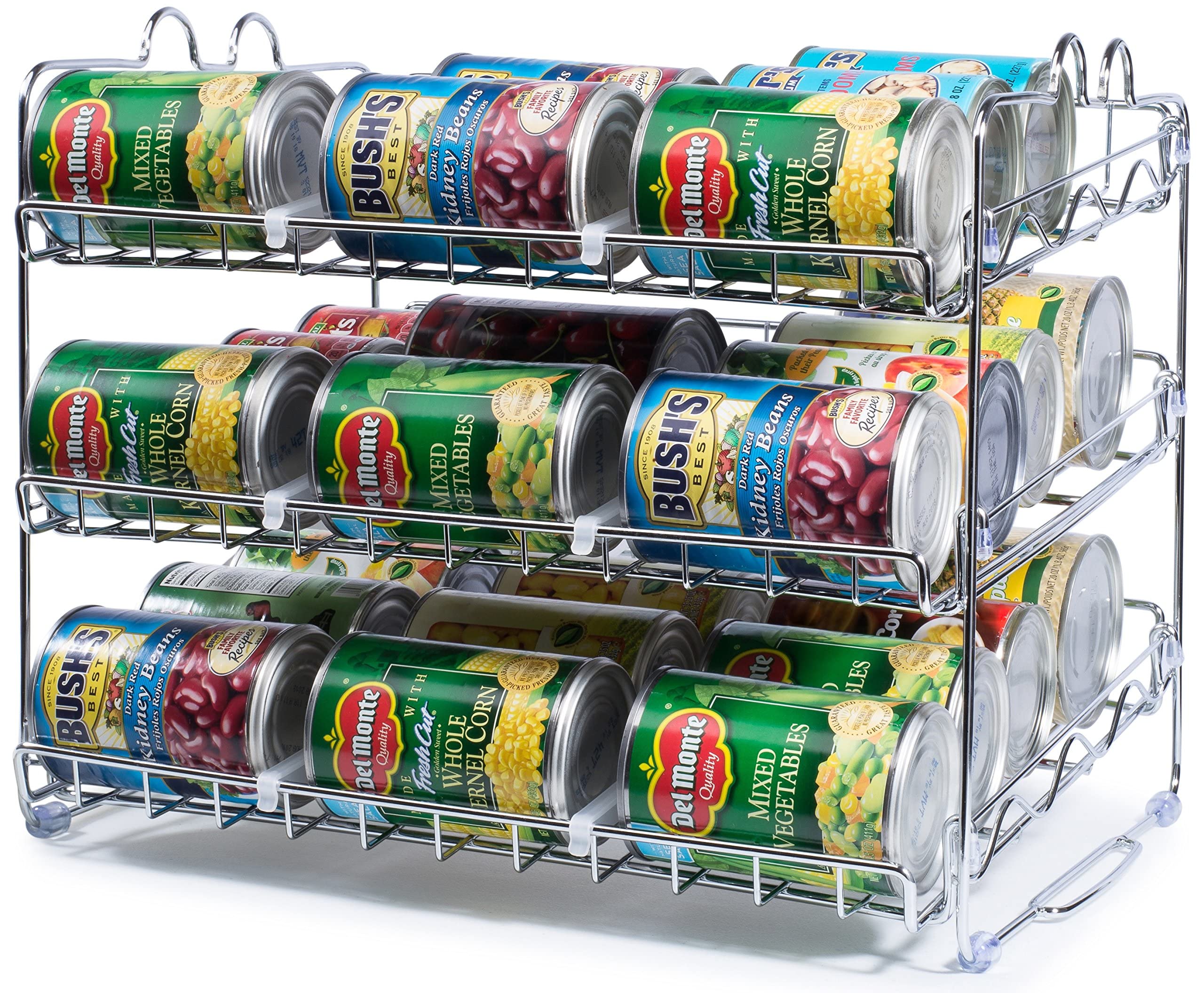 Chemar Can Organizer for Pantry - Stackable Can Rack for 36 Cans, Canned Food Storage, Pantry Shelf, Kitchen Cabinet or Counter