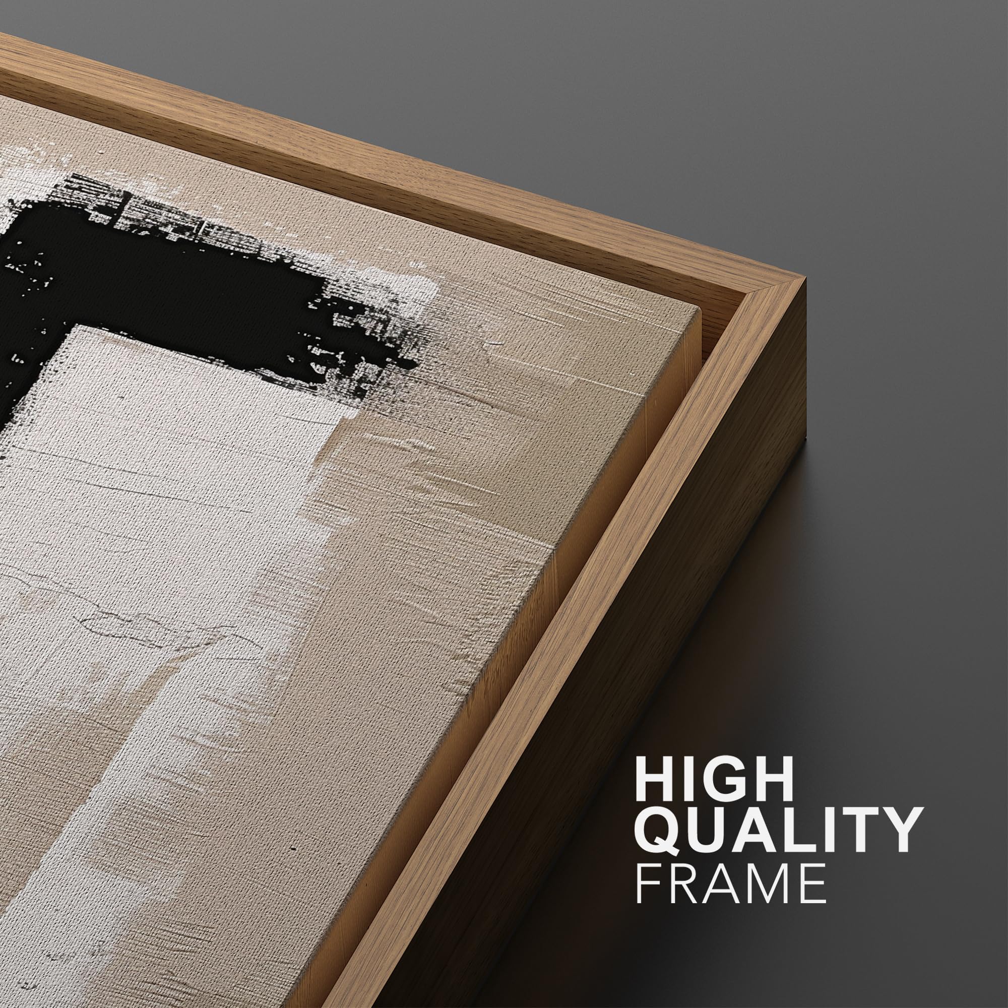 Mudecor Framed Canvas Print Wall Art Set Monochromatic Textures Contemporary Abstract Illustrations Modern Art Decorative Bohemi