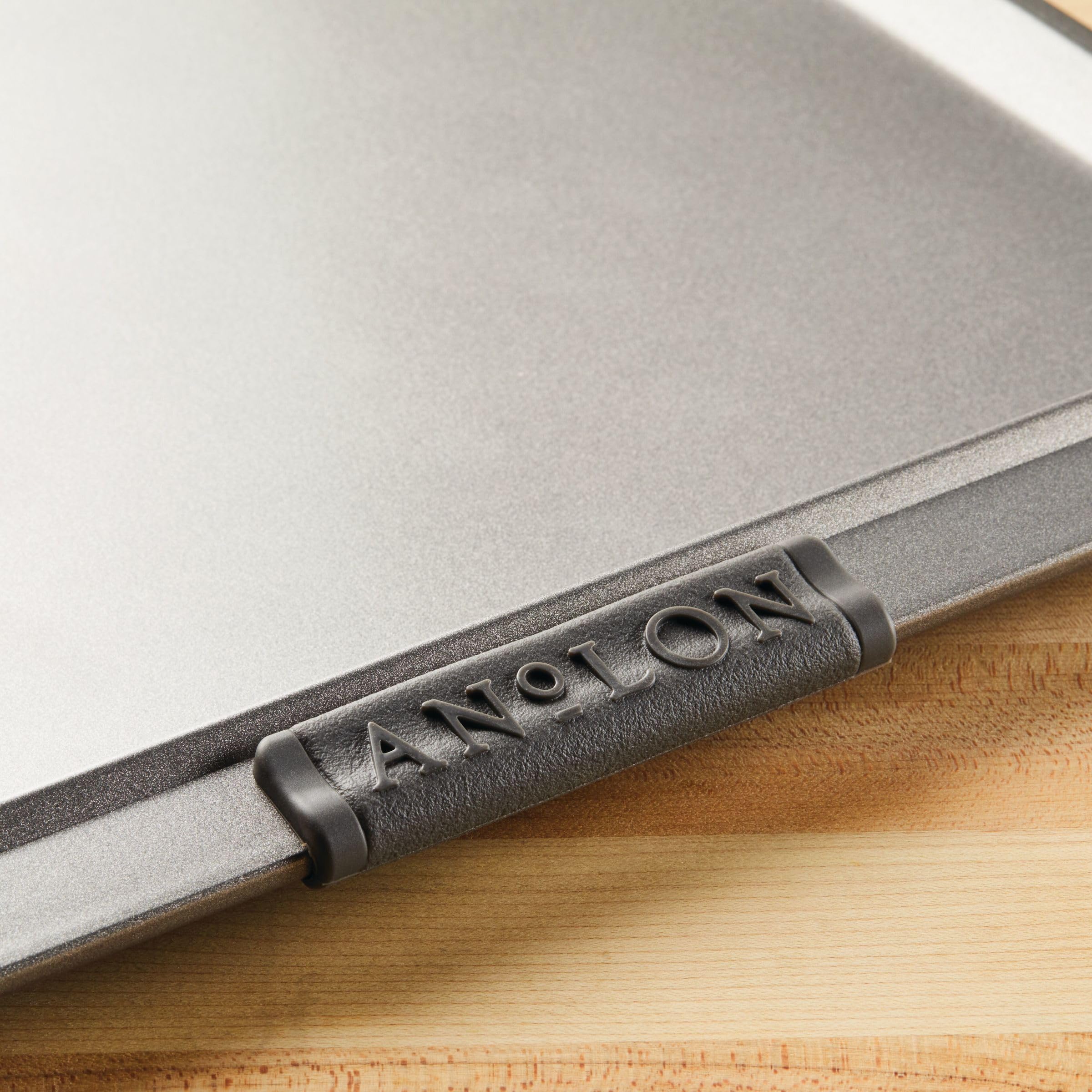 Anolon Advanced Nonstick Bakeware With Grips, Nonstick Cookie Sheet / Baking Sheet - 14 Inch X 16 Inch, Gray,54717