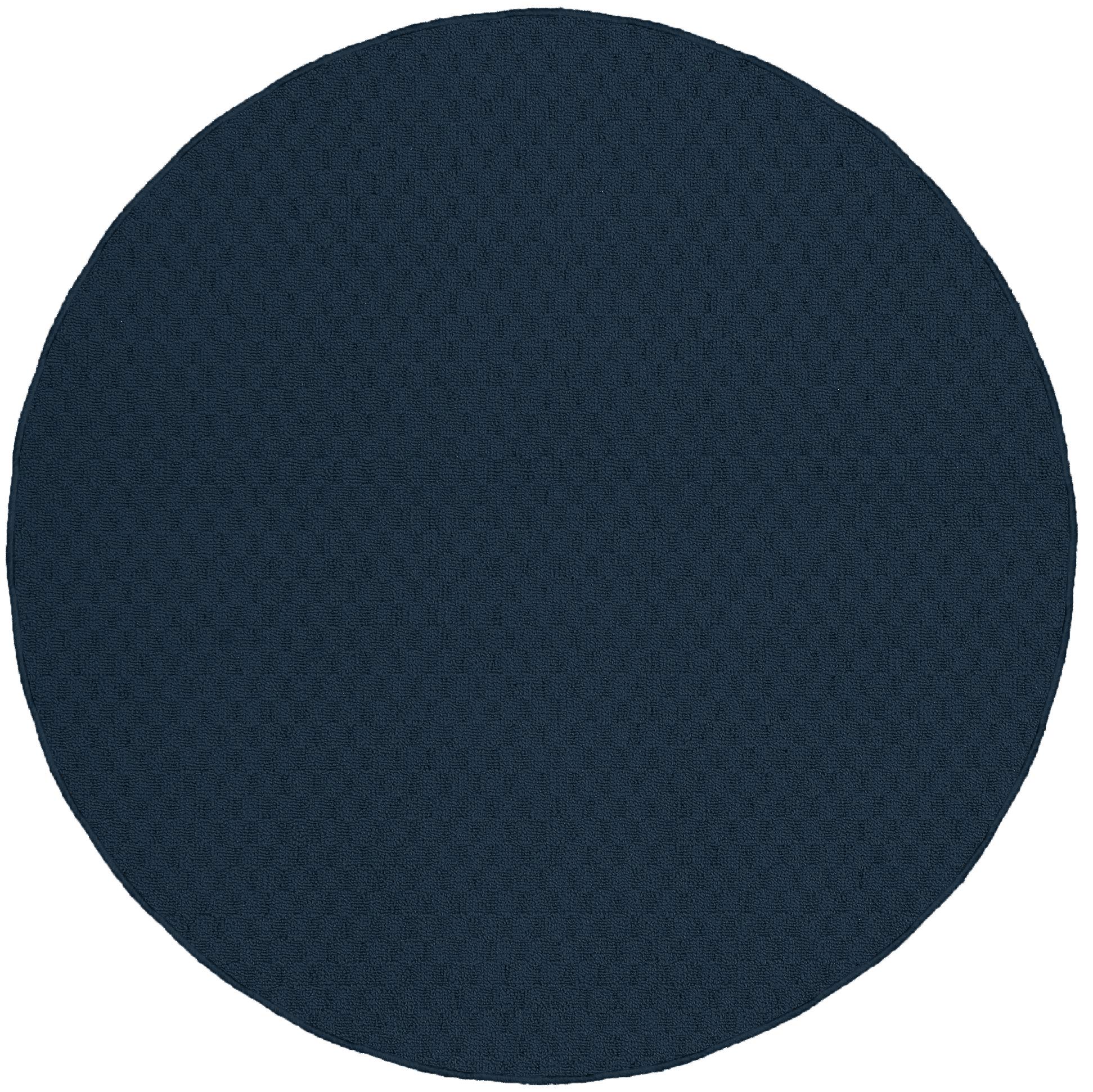 Garland Rug Town Square Navy 5 x 5 Round Stain Resistant Indoor Area Rug