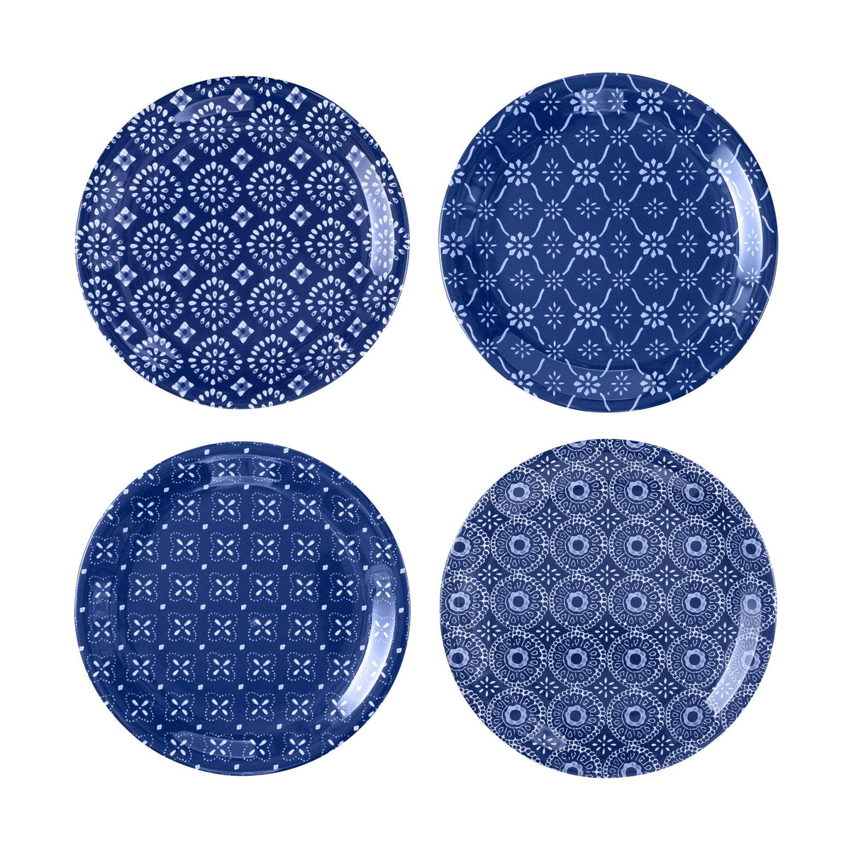 Upware 4-Piece 6.75 Inch Melamine Dessert Plates Appetizer Dinner Plates Small Serving Plates Party Plates Round Plate For Desse