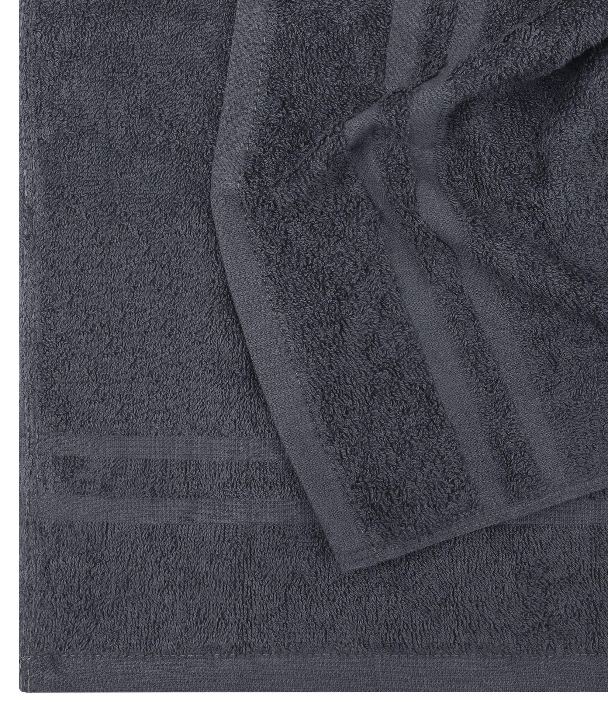 Utopia Towels Cotton Bleach Proof Salon Towels (16x27 inches) - Bleach Safe Gym Hand Towel (24 Pack  Dark Grey)