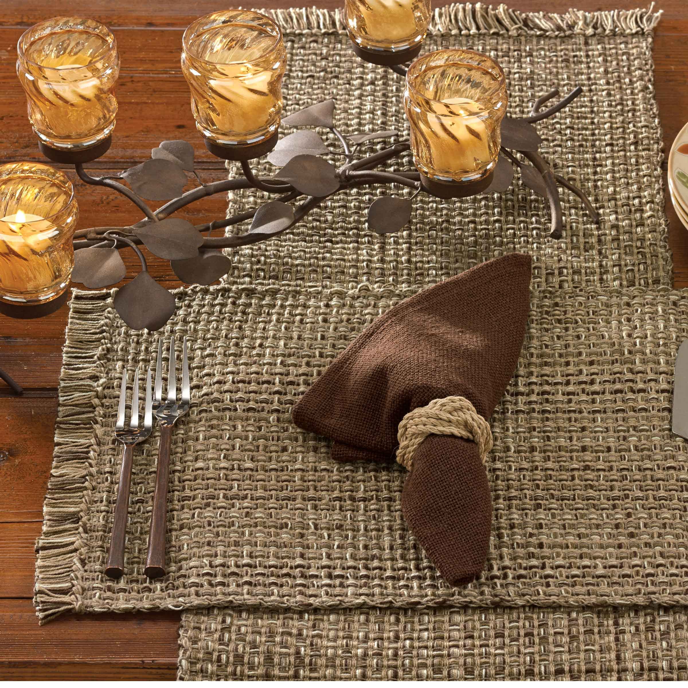 Park Designs Expresso Tweed Farmhouse Table Runner 36 Inch | 13X36 Rustic Dining Table Accessory | Hand Loomed & Rugged Texture