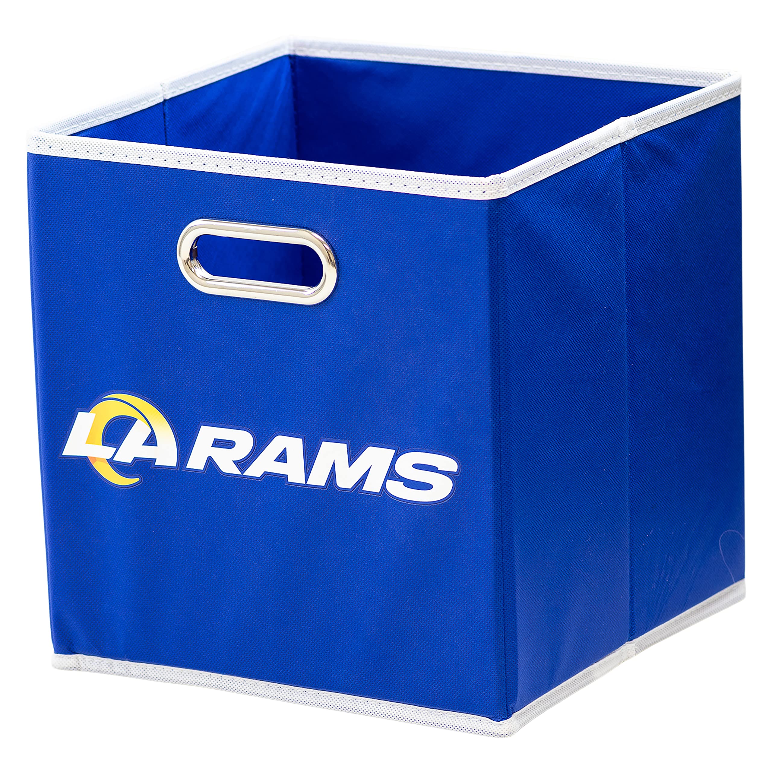 Franklin Sports Nfl Los Angeles Rams Collapsible Storage Bin Nfl Folding Cube Storage Container Fits Bin Organizers Fabric Nfl T
