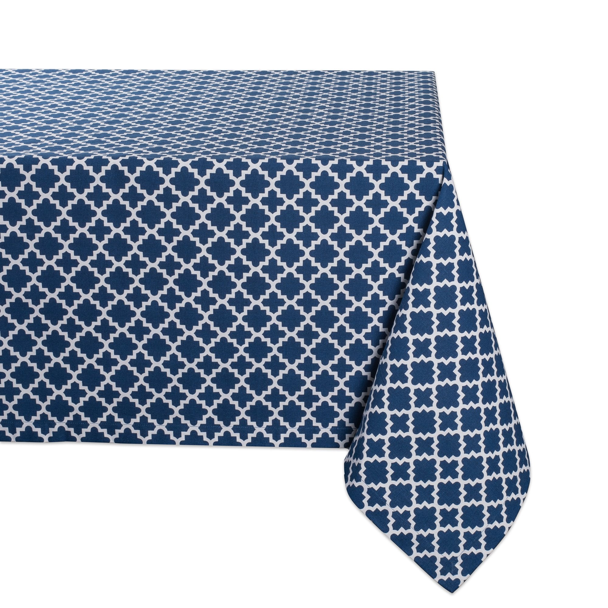 DII Lattice Tabletop Collection, Tableccloth, 60x84, Nautical Blue