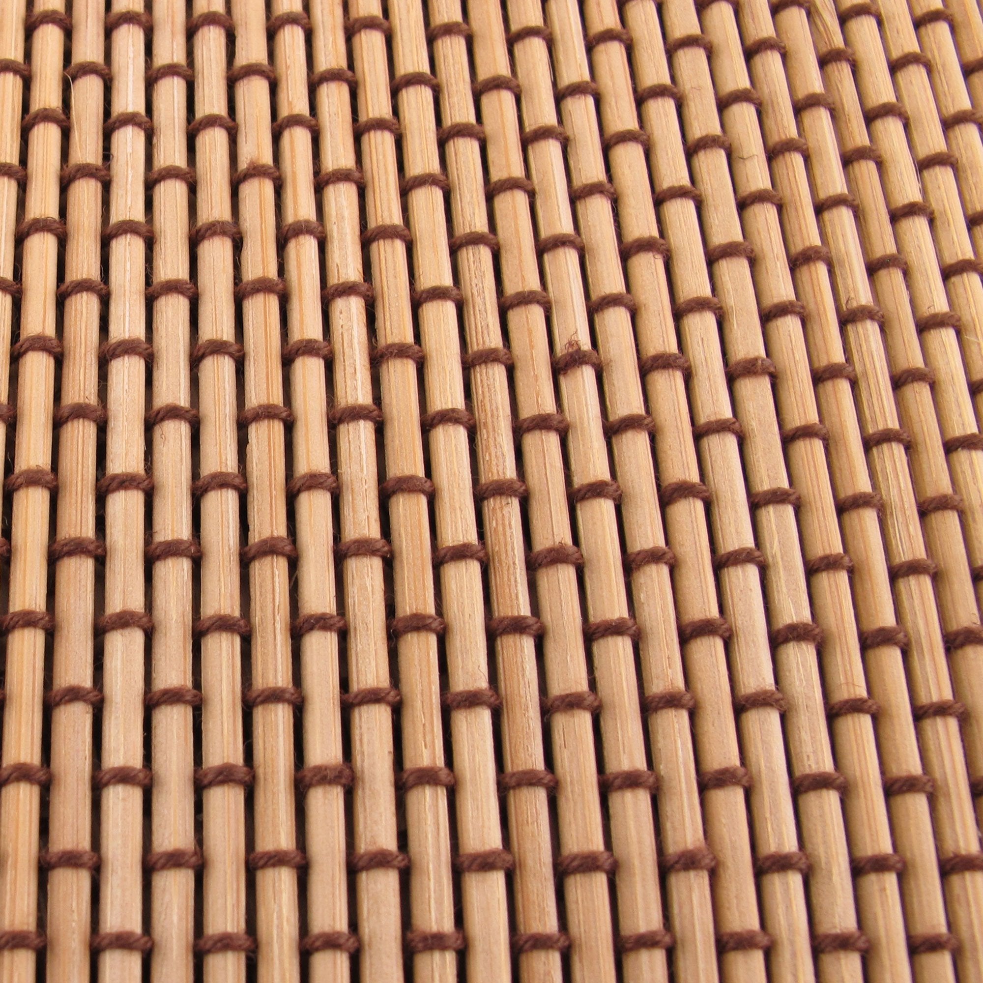 Bamboomn Bamboo Placemat/Sushi Rolling Mat - 18.5'' X 13'' - Brown With String, 8 Pcs