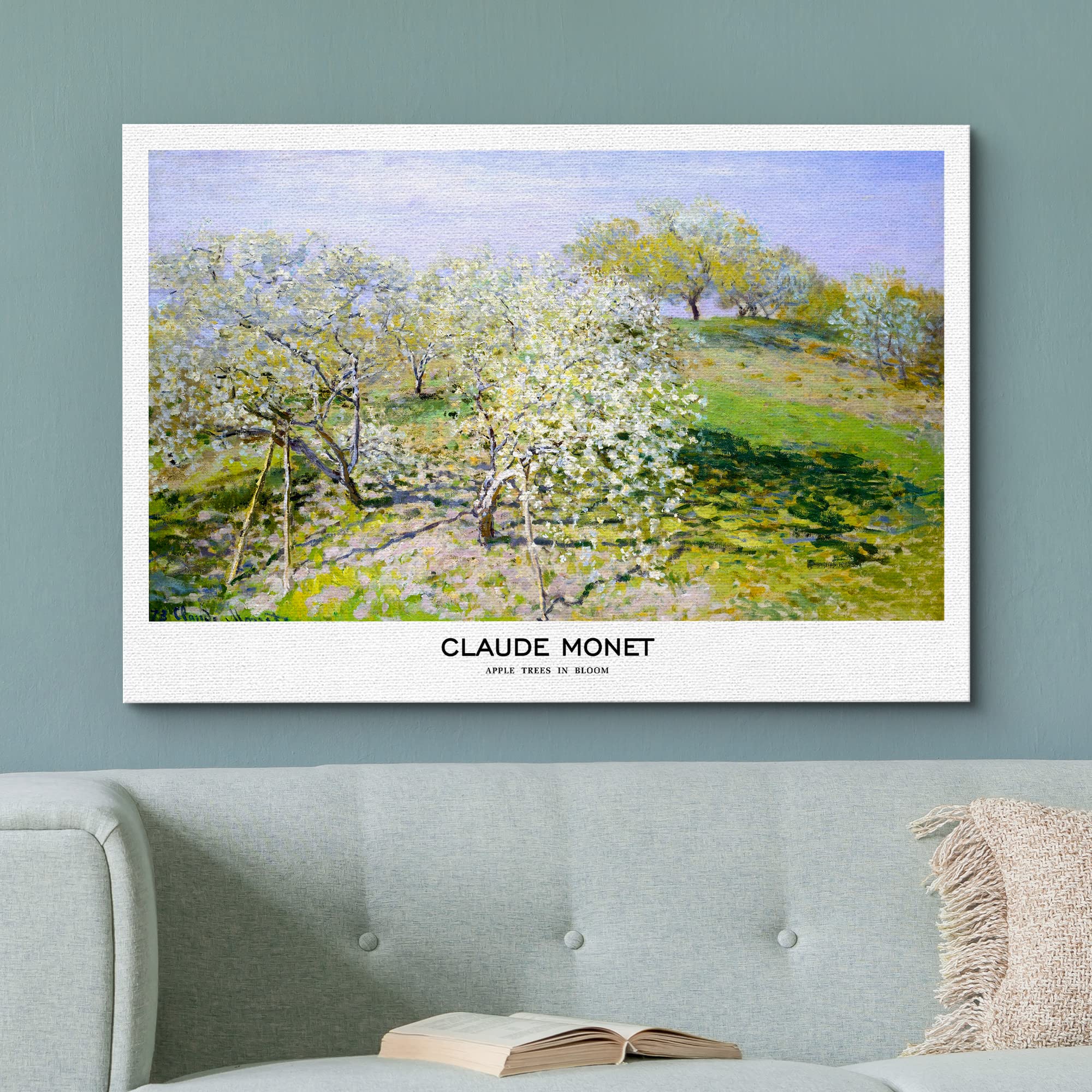 Wall26 Canvas Print Wall Art Apple Trees In Bloom By Claude Monet Historic Classical Illustrations Fine Art Decorative Vintage Z