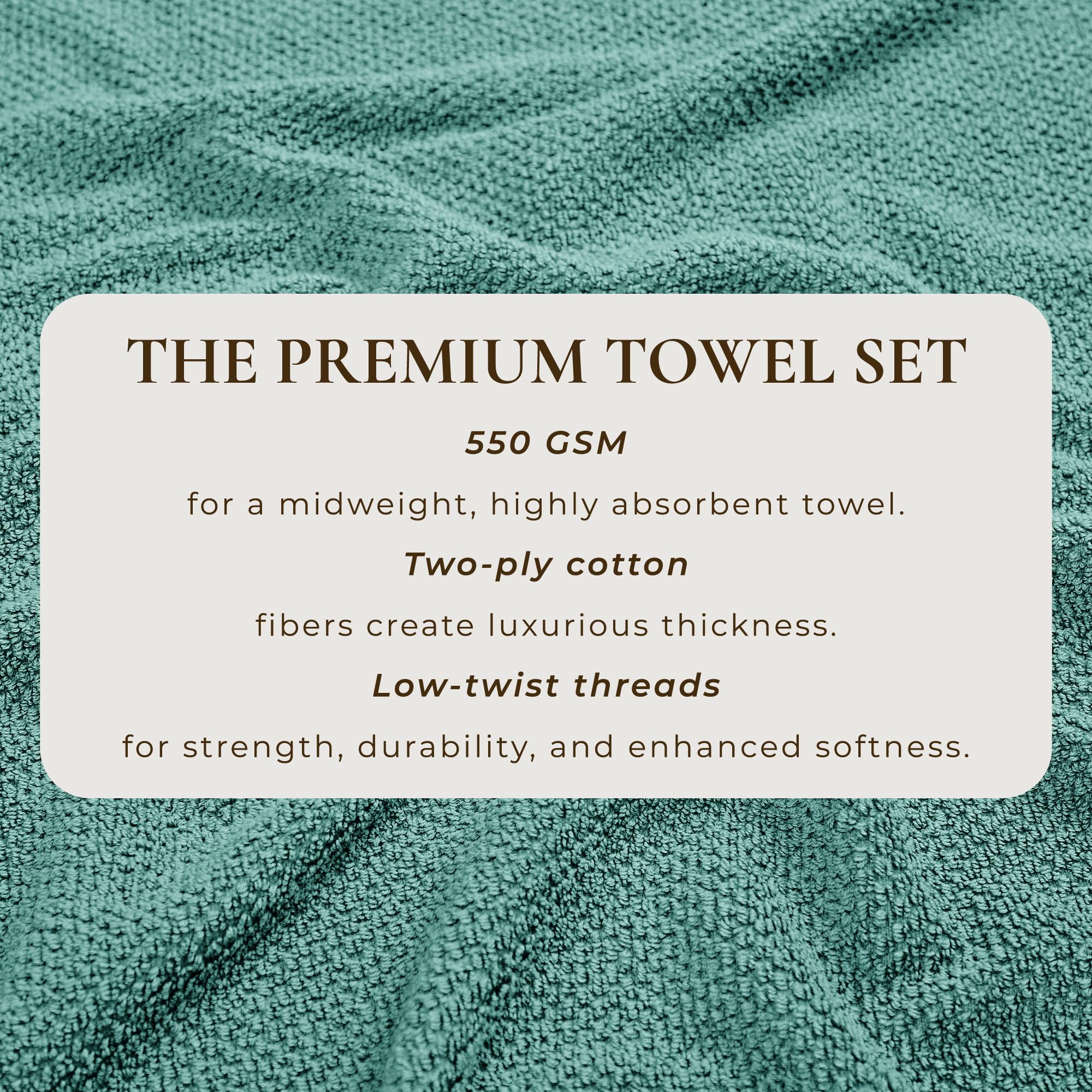 Great Bay Home 12-Pack 100 Cotton, Quick-Dry Textured Washcloths Ultra-Absorbent, Popcorn Weave Acacia Collection (Wash 12Pk, Mi