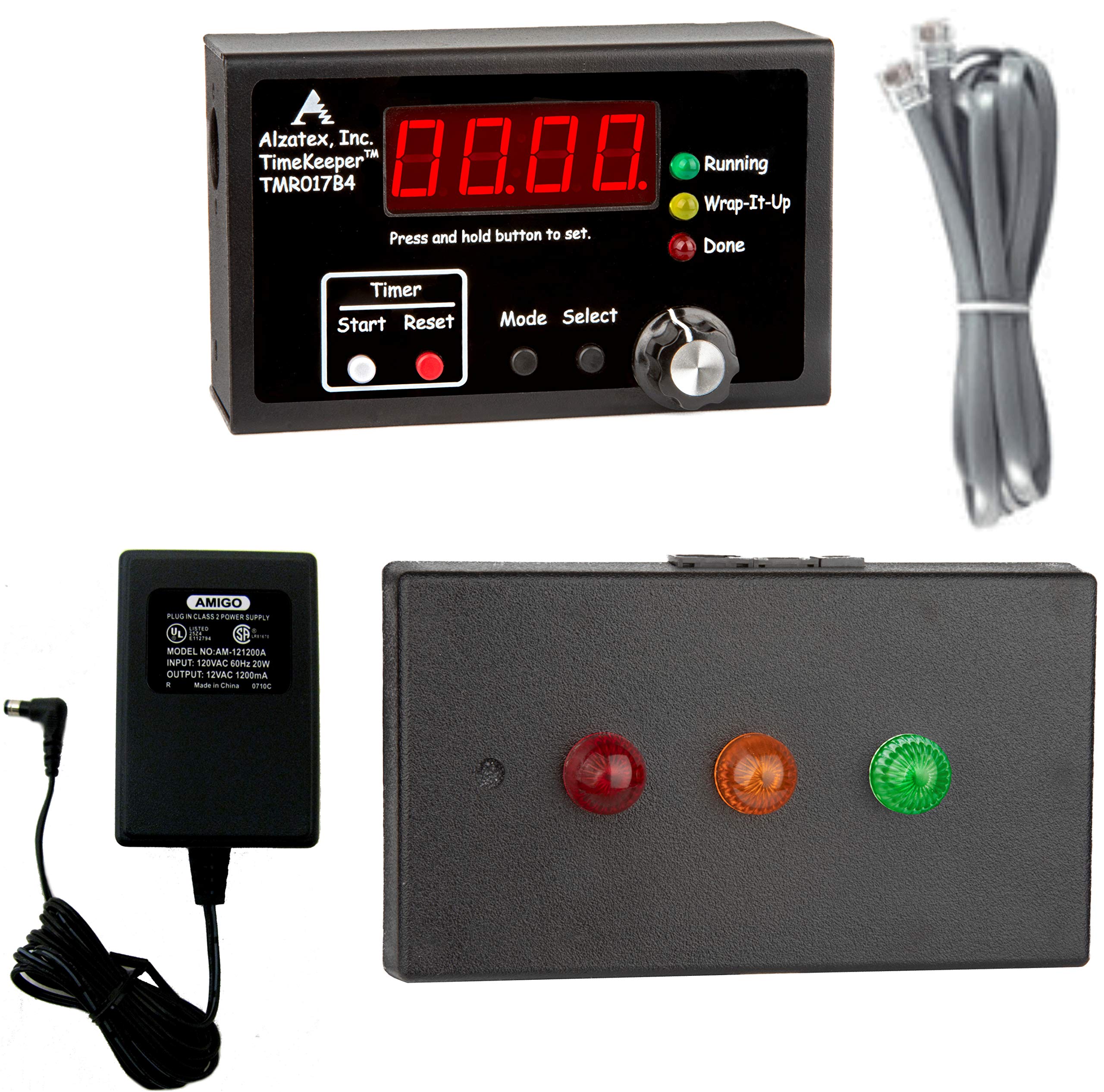 Alzatex Presentation Timer with Red/Yellow/Green Indicator Lamps