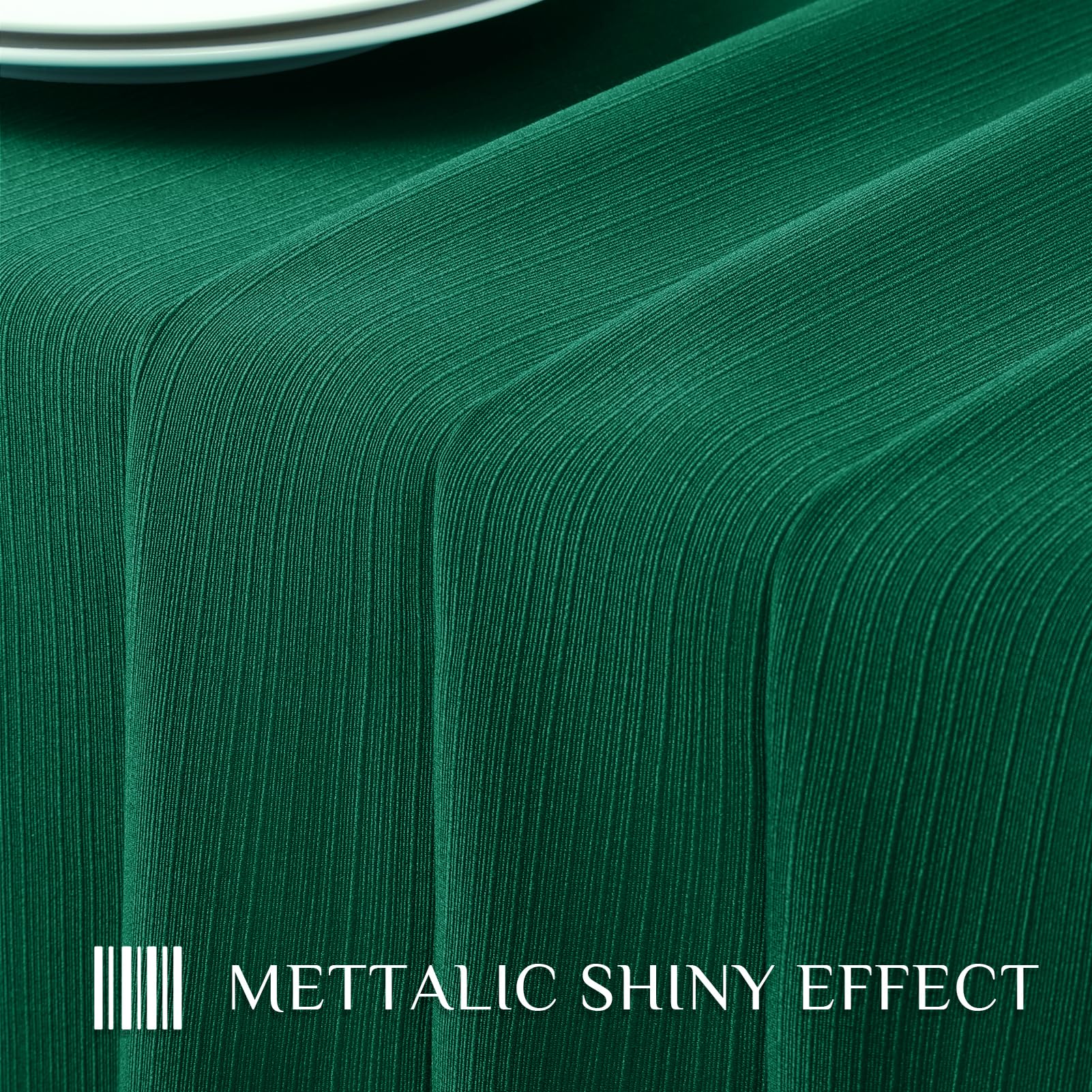 Softalker Christmas Jacquard Rectangle Tablecloth - Geometric Line Damask Table Covers Waterproof Stain Resistant Washable Polyester Table Cloths for Dining  Holiday & Parties (60 x 104 inch Green)