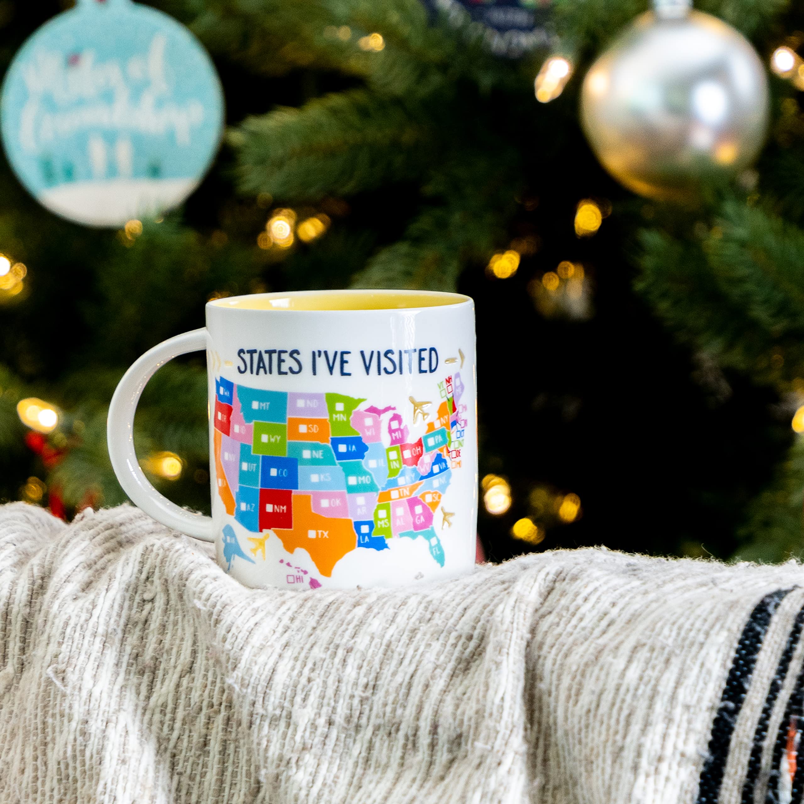 Soleil Home Porcelain Coffee Mug | States I 'Ve Visited