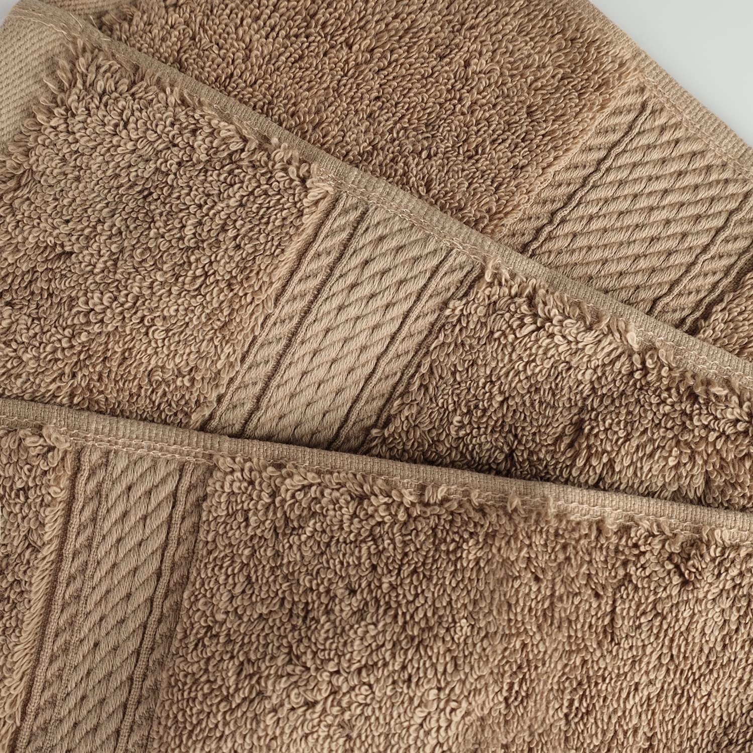 Superior Egyptian Cotton Pile 8 Piece Towel Set, Includes 2 Bath, 2 Hand, 4 Face Towels/Washcloths, Ultra Soft Luxury Towels, Th