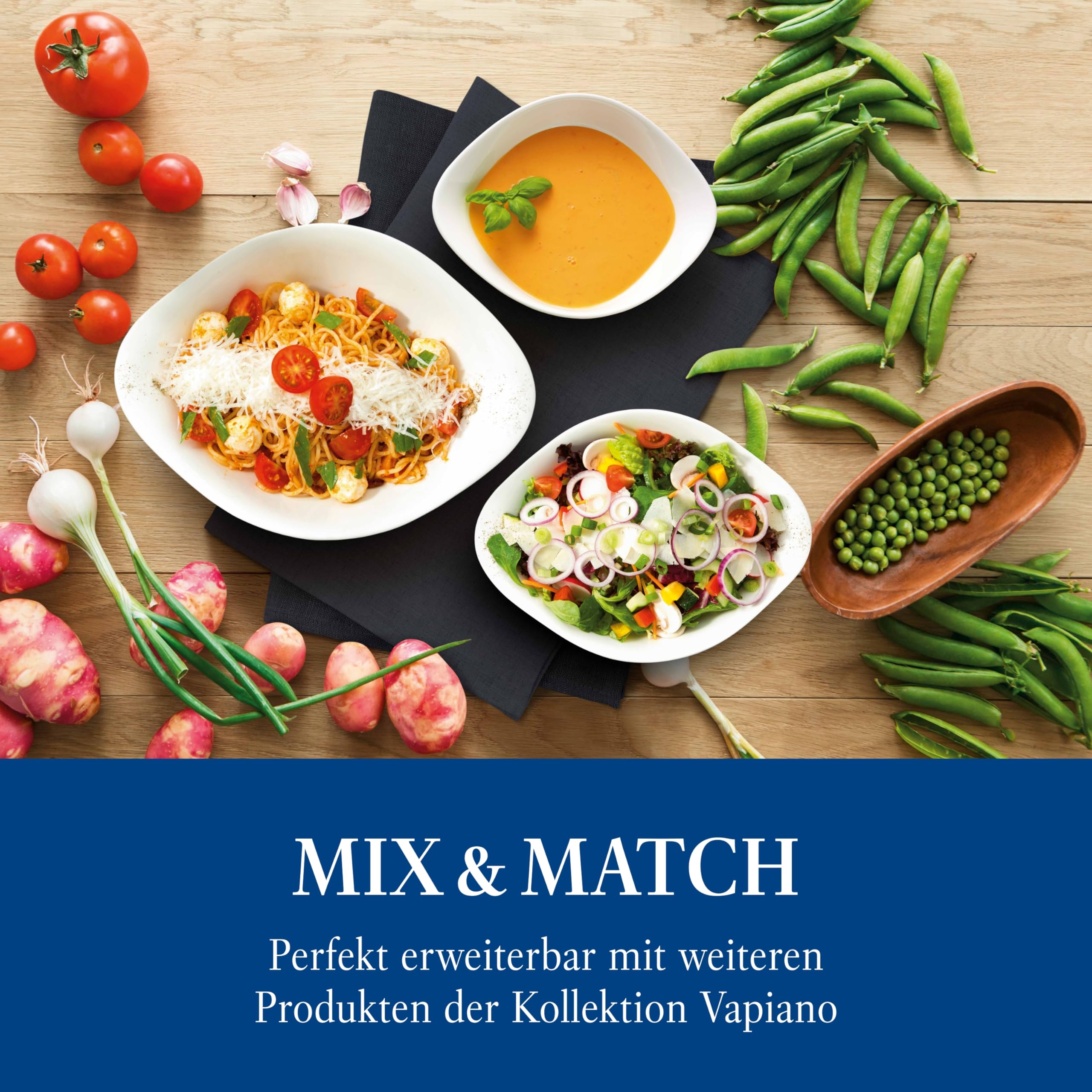 Villeroy & Boch Vapiano Individual Pair Pasta Bowl, 28.8 X 28.8 X 9.8000000000000007 Cm, White