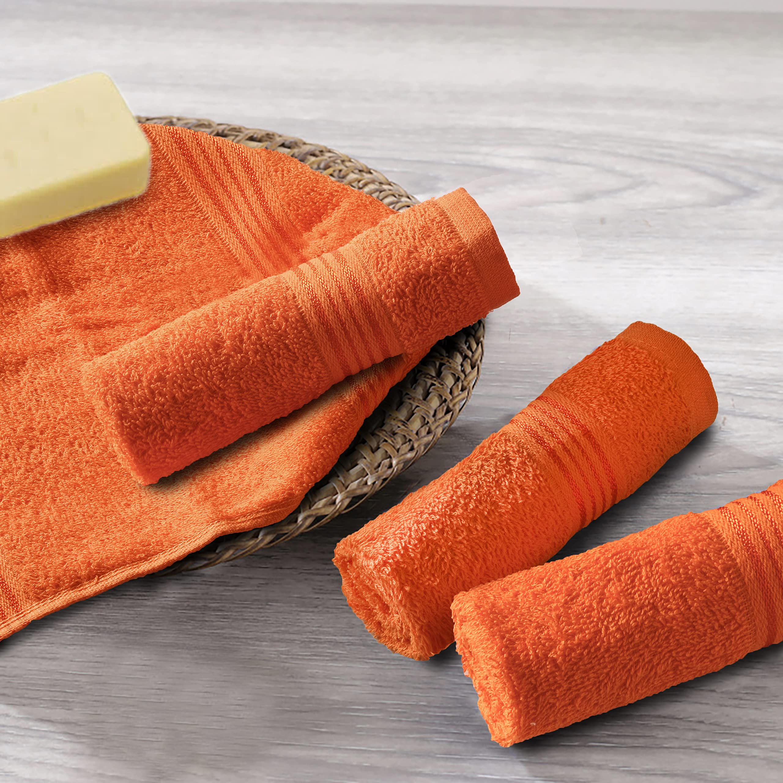 Belizzi Home Ultra Soft Cotton Washcloths, Contains 24 Piece Face Cloths 12X12 Inch, Ideal For Everyday Use Face Towels, Compact