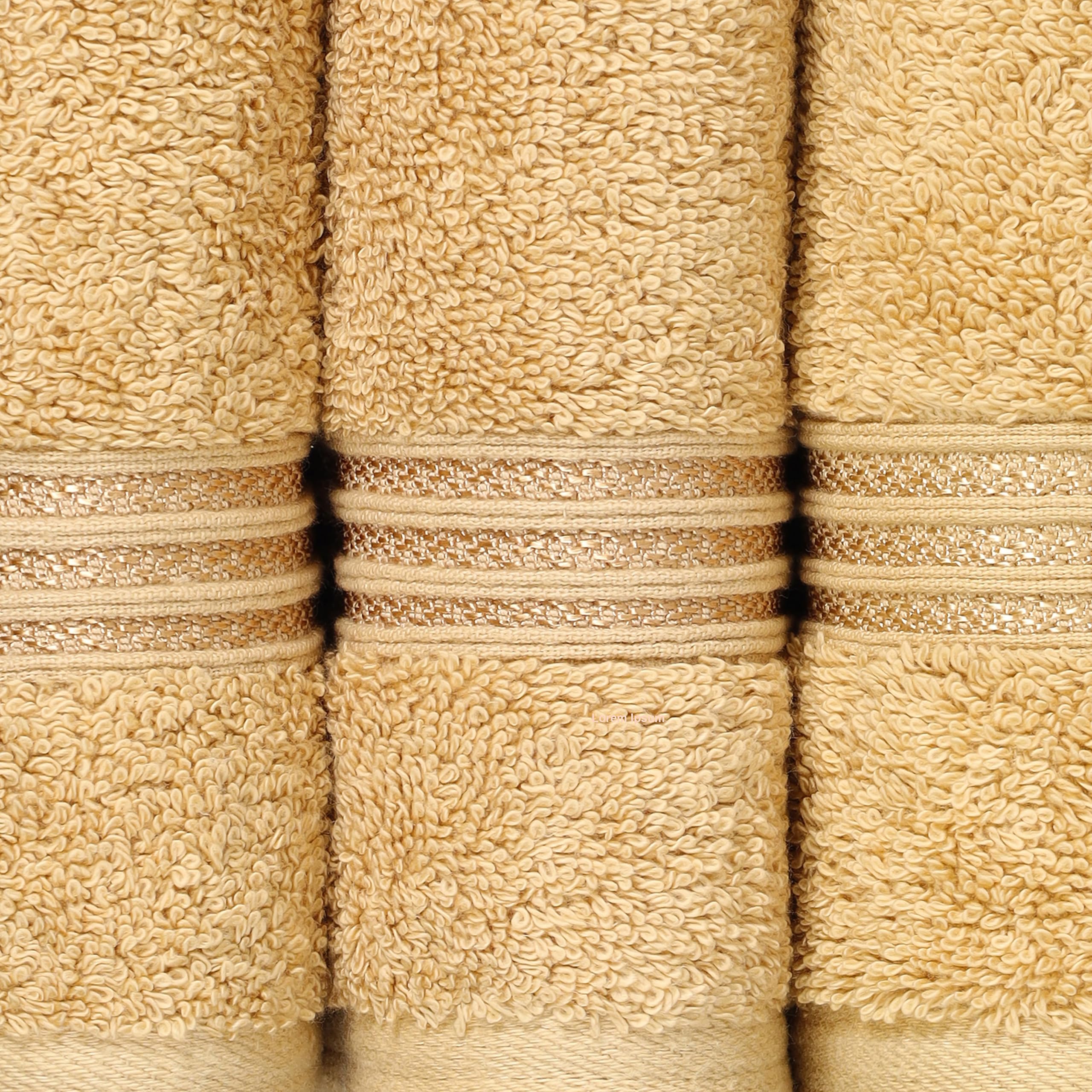 Superior Egyptian Cotton 3-Piece Towel Set, Basic Towels For Bathroom, Home Decor, Guest Bath, Shower, Apartment, Included 1 Fac