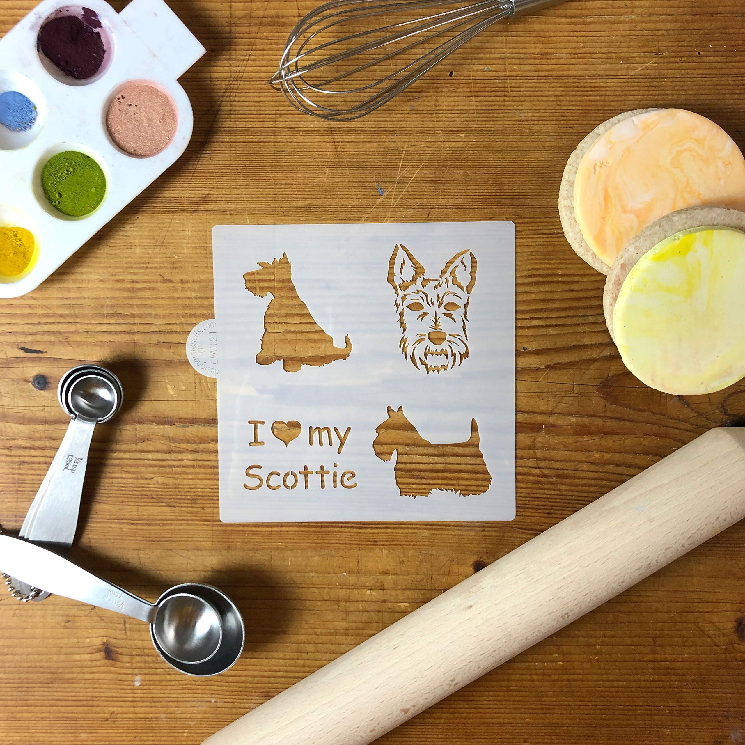 I Love My Scottie Cookie And Craft Stencil By Designer Stencils