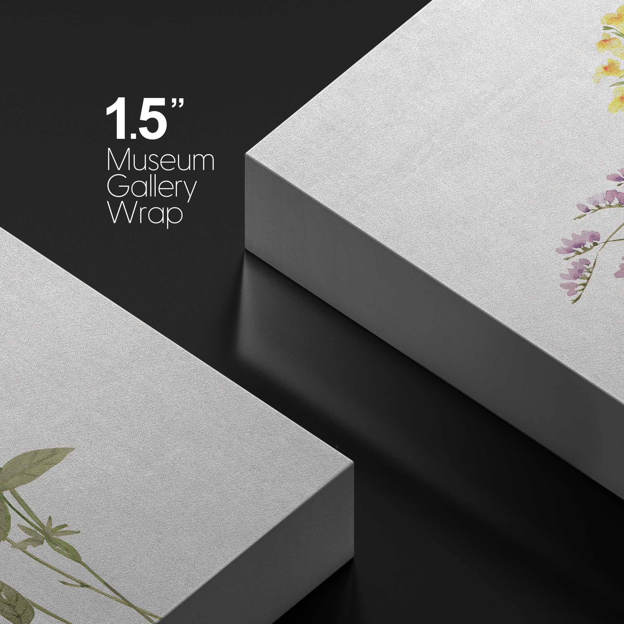 Wall26 Canvas Print Wall Art Fine Art Pastel Pink & Yellow Wildflower Nature Wilderness Illustrations Modern Art Botanical Flora