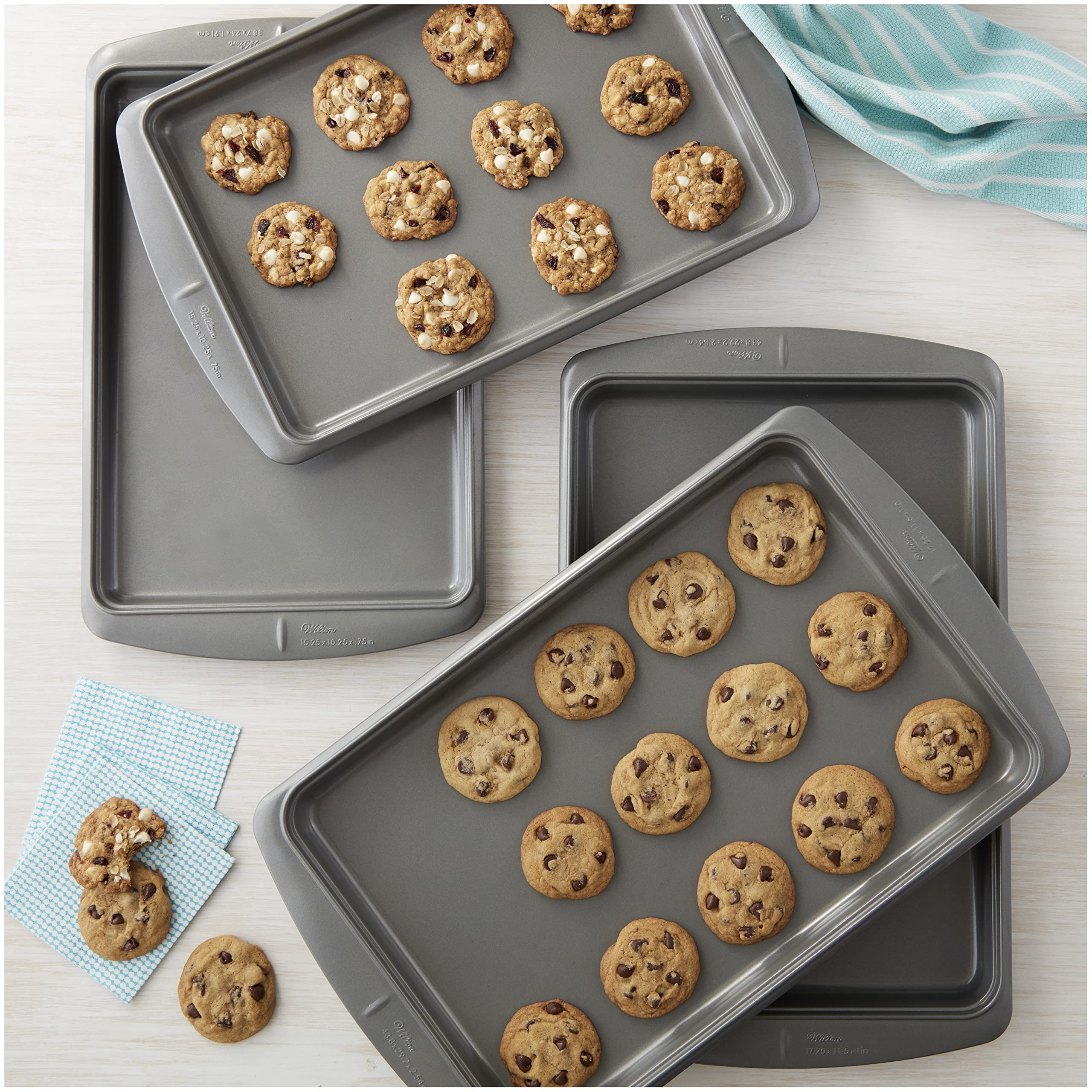 Wilton Ever-Glide Non-Stick Large Cookie Sheet, 17.25 X 11.5-Inch, Steel
