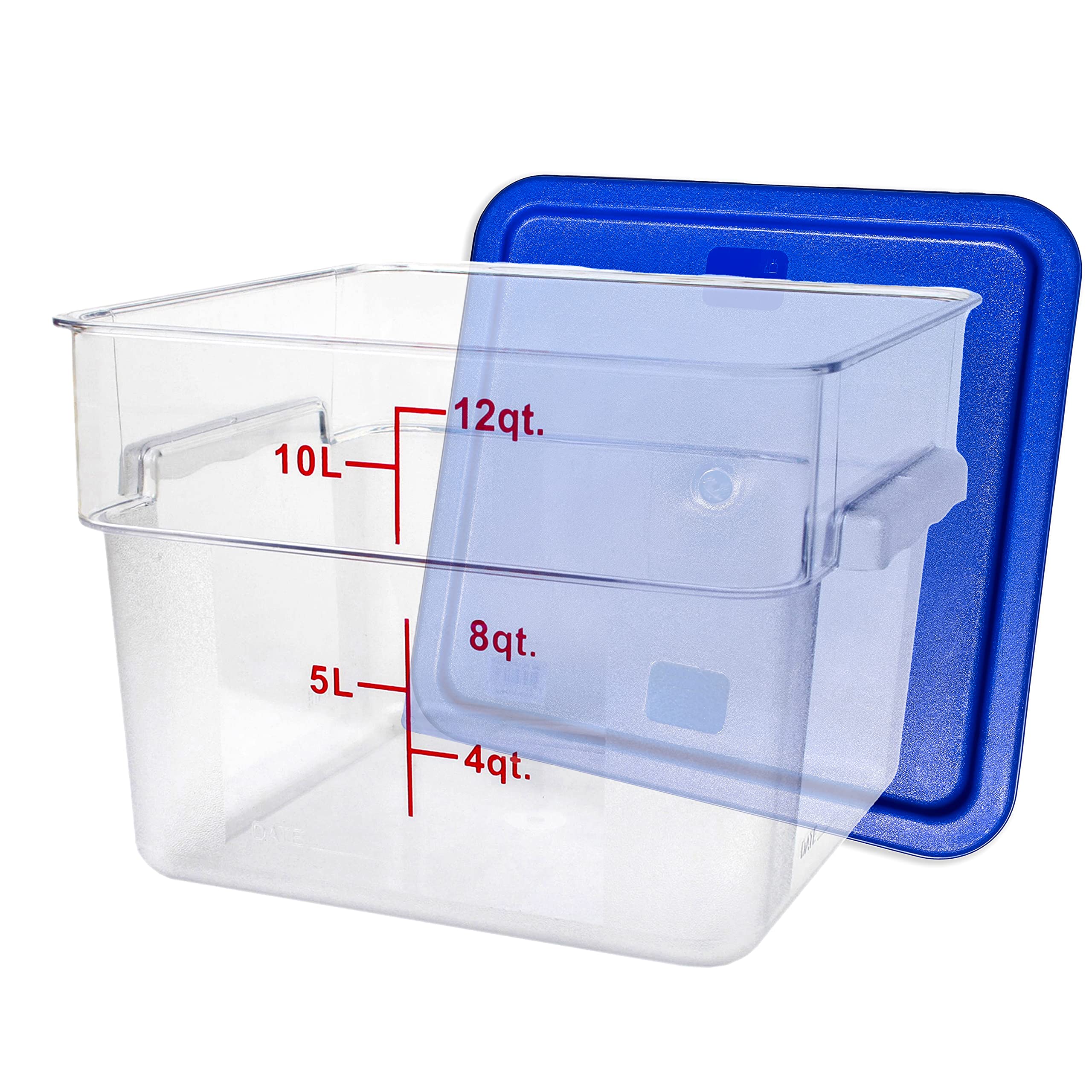 Tiger Chef Food Storage Containers with Lids - Plastic Container Set for Pantry Storage- 12 Qt Commercial Grade for Sugar, Flour