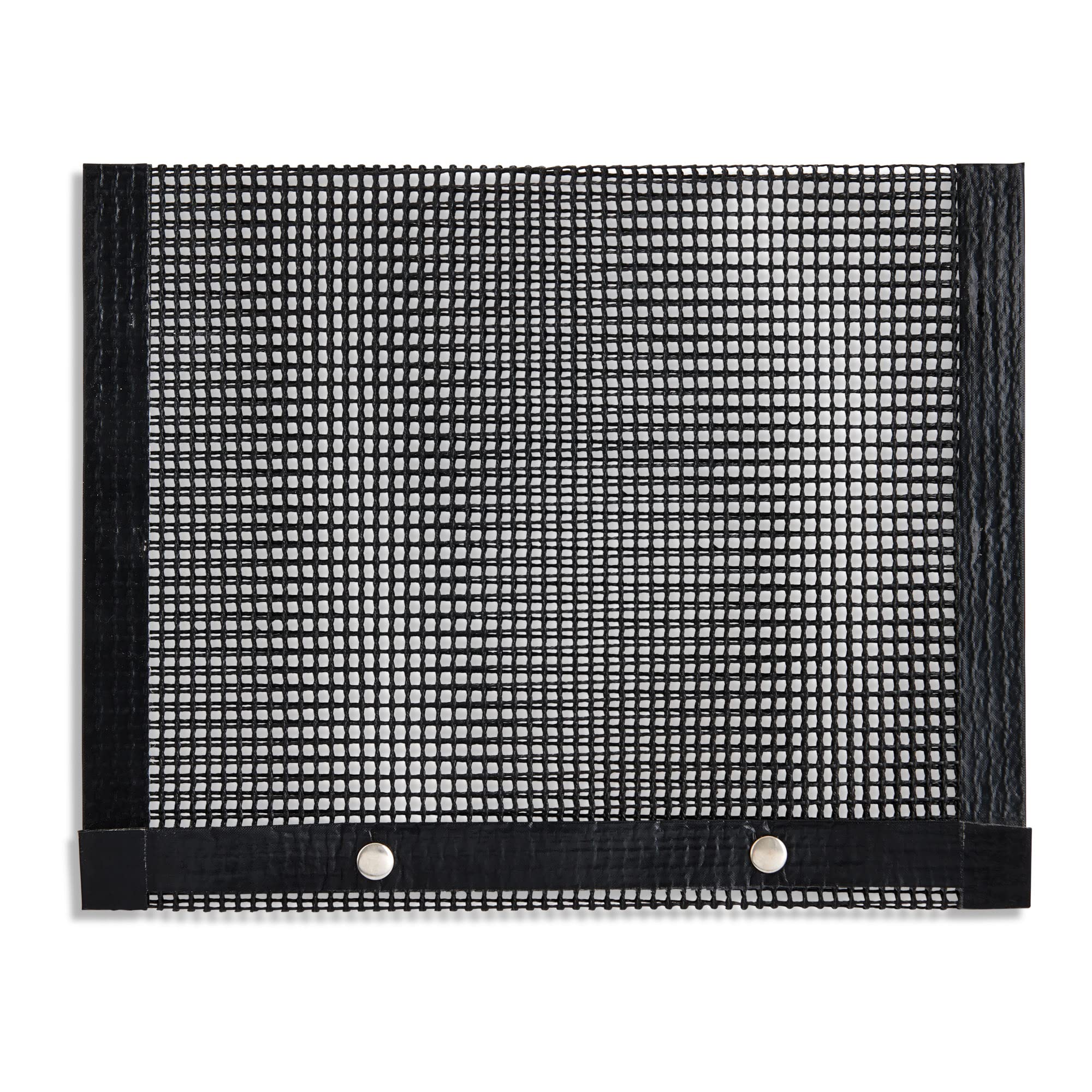 HIC Kitchen Roasting Reusable Non-Stick BBQ Grilling Mesh Bag, Double-Snap Closure, 12 x 9.5-Inch, PFOA-Free Fiberglass, Heat Sa