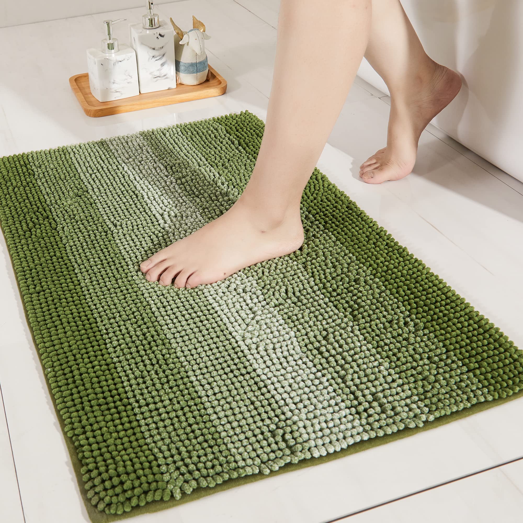 Bath Rugs Made Of 100% Polyester Extra Soft And Non Slip Bathroom Mats Specialized In Machine Washable And Water Absorbent Showe
