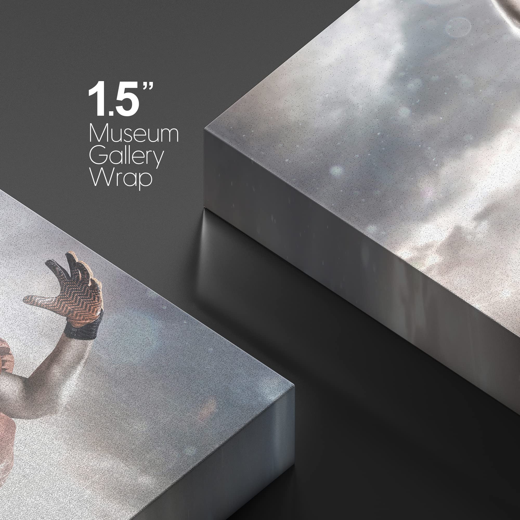 Wall26 Canvas Print Wall Art Celebrating Football Player Storm Cloud Stadium Athletes Sports & Fitness Photography Realism Decor