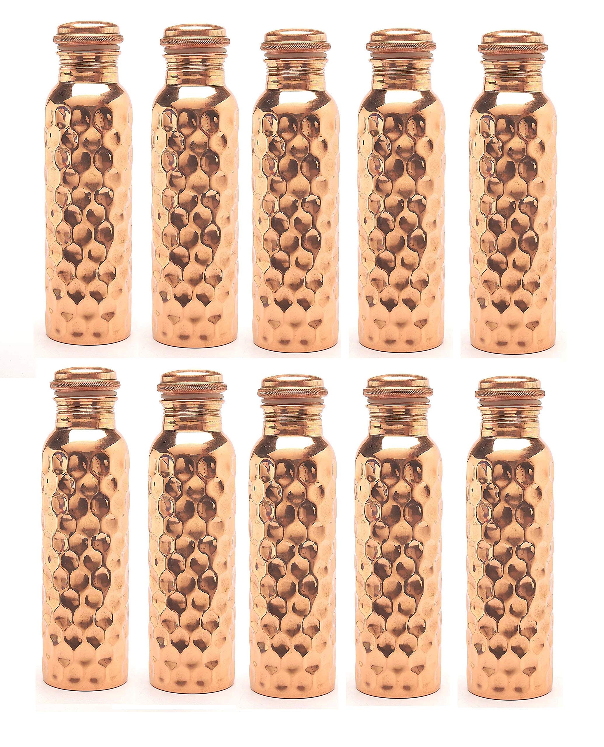 Imago Copper Water Bottle, 1L, Set Of 10, Brown