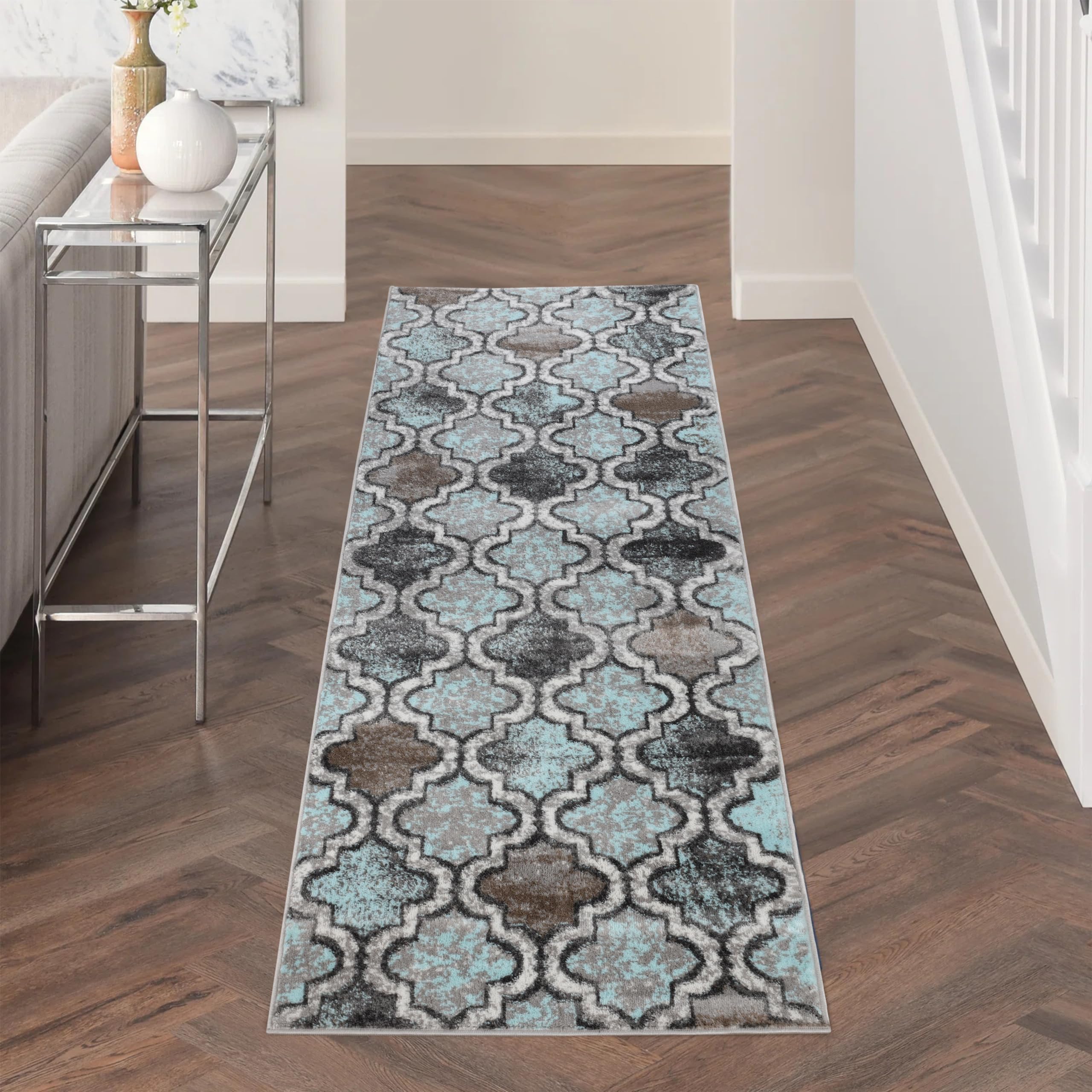 Superior Indoor Area Runner, Jute Backed, Perfect for Hallway, Living/Dining Room, Bedroom, Office, Kitchen, Entryway, Modern Ge