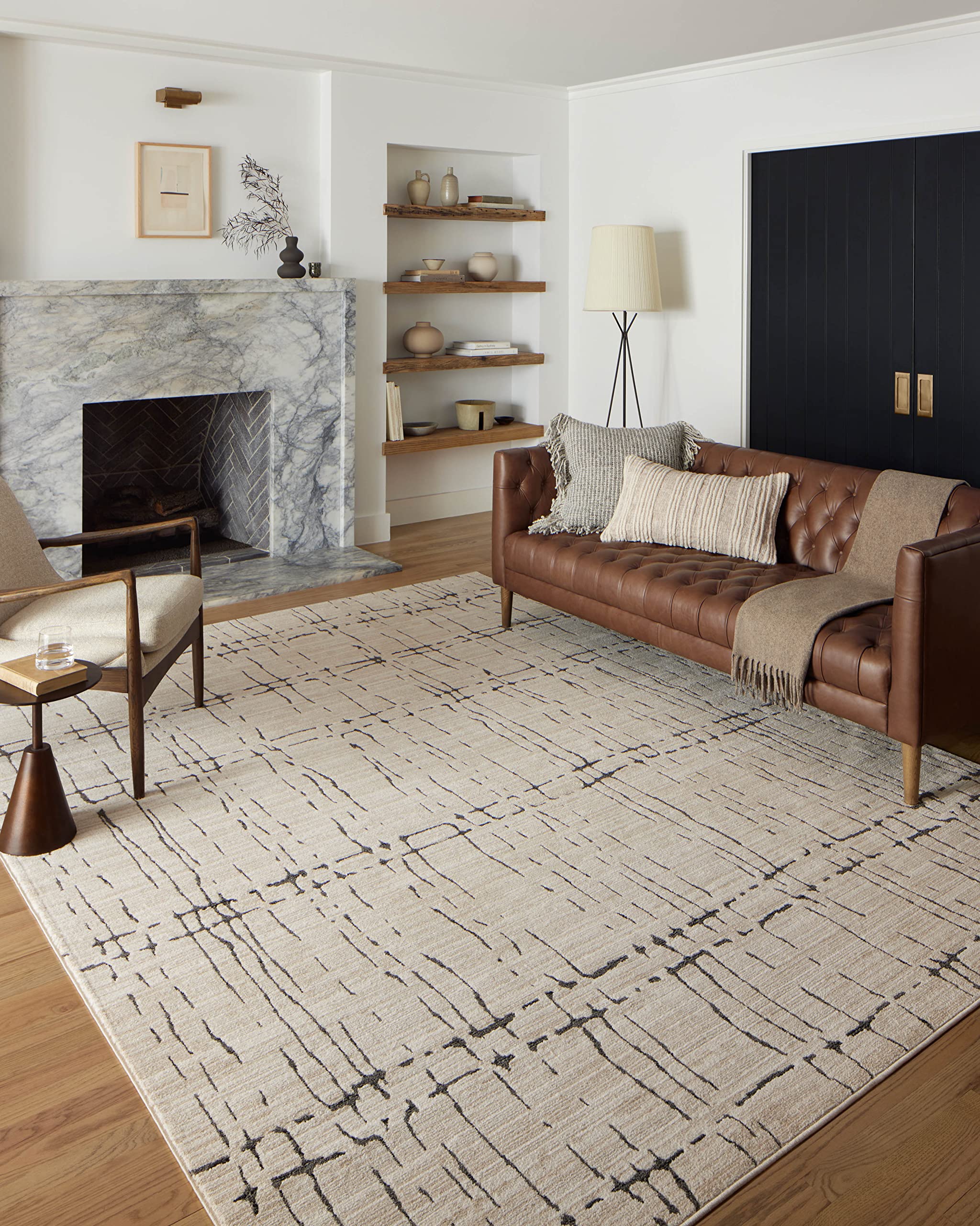 Loloi II Darby Collection DAR-06 Sand/Dk. Grey 11-6 x 15 Area Rug
