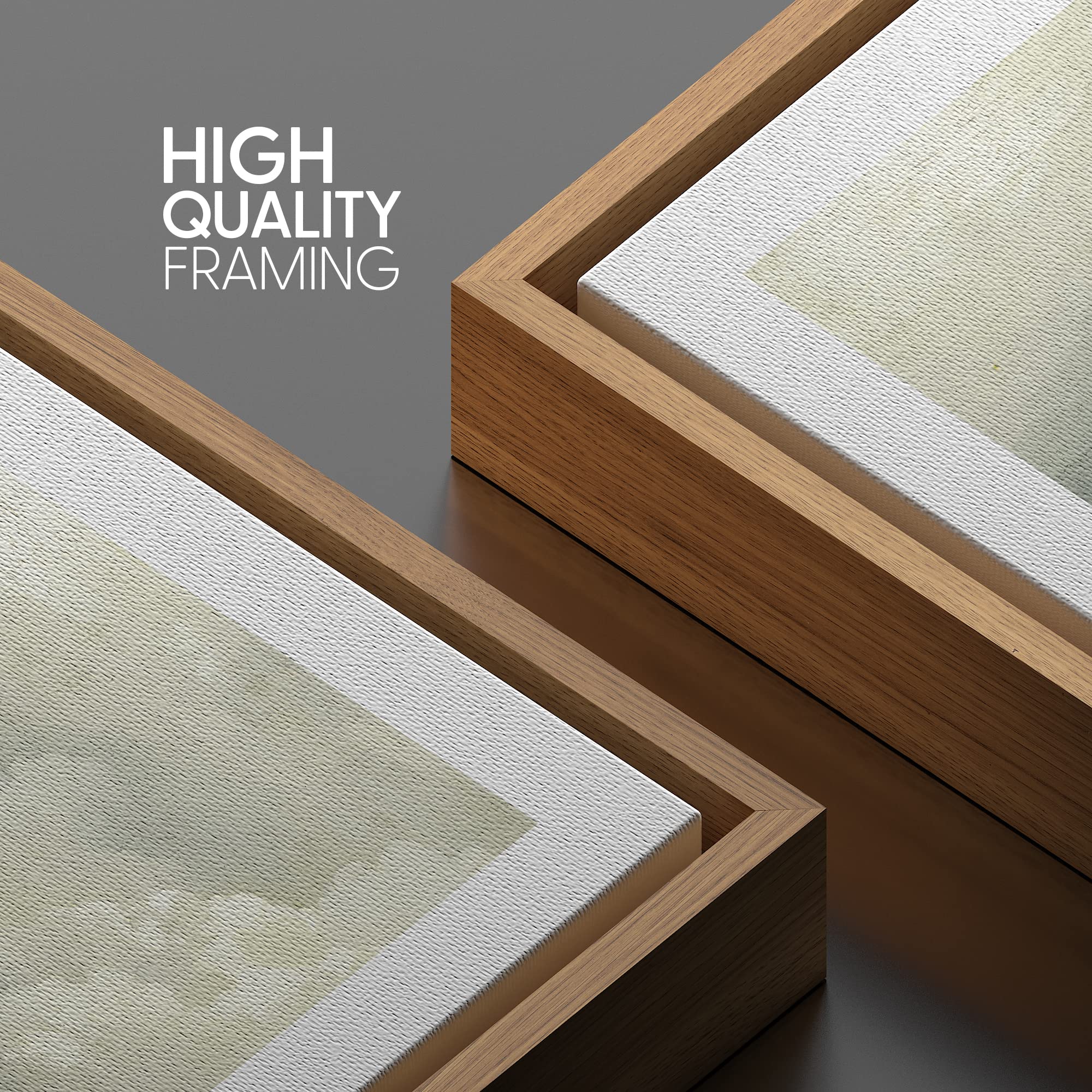 Signwin Framed Canvas Print Wall Art Storm Clouds Over Green Countryside Field Nature Wilderness Illustrations Fine Art Farmhous