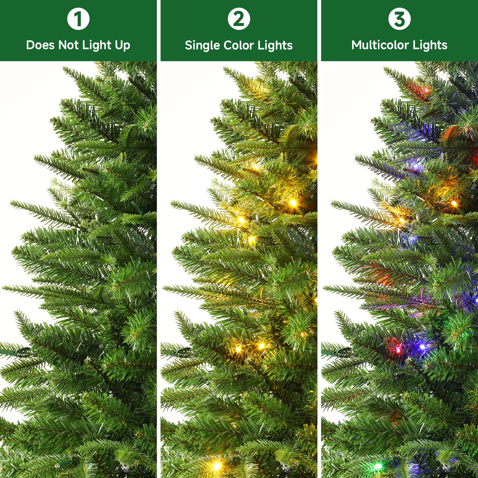 2 ft Small Mini Prelit Artificial Christmas Tree with Color LED Lights, Remote Control and Timer, Perfect PE+PVC Little Tabletop