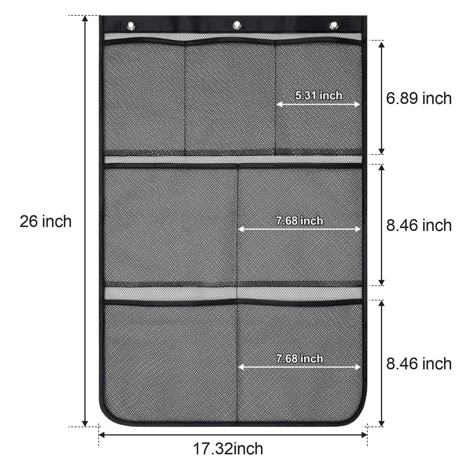 F-Color Shower Organizer For Cruise Ship Essentials - Quick Dry Mesh Shower Caddy Hanging, 7 Pockets Bathroom Organizer Bag Tote