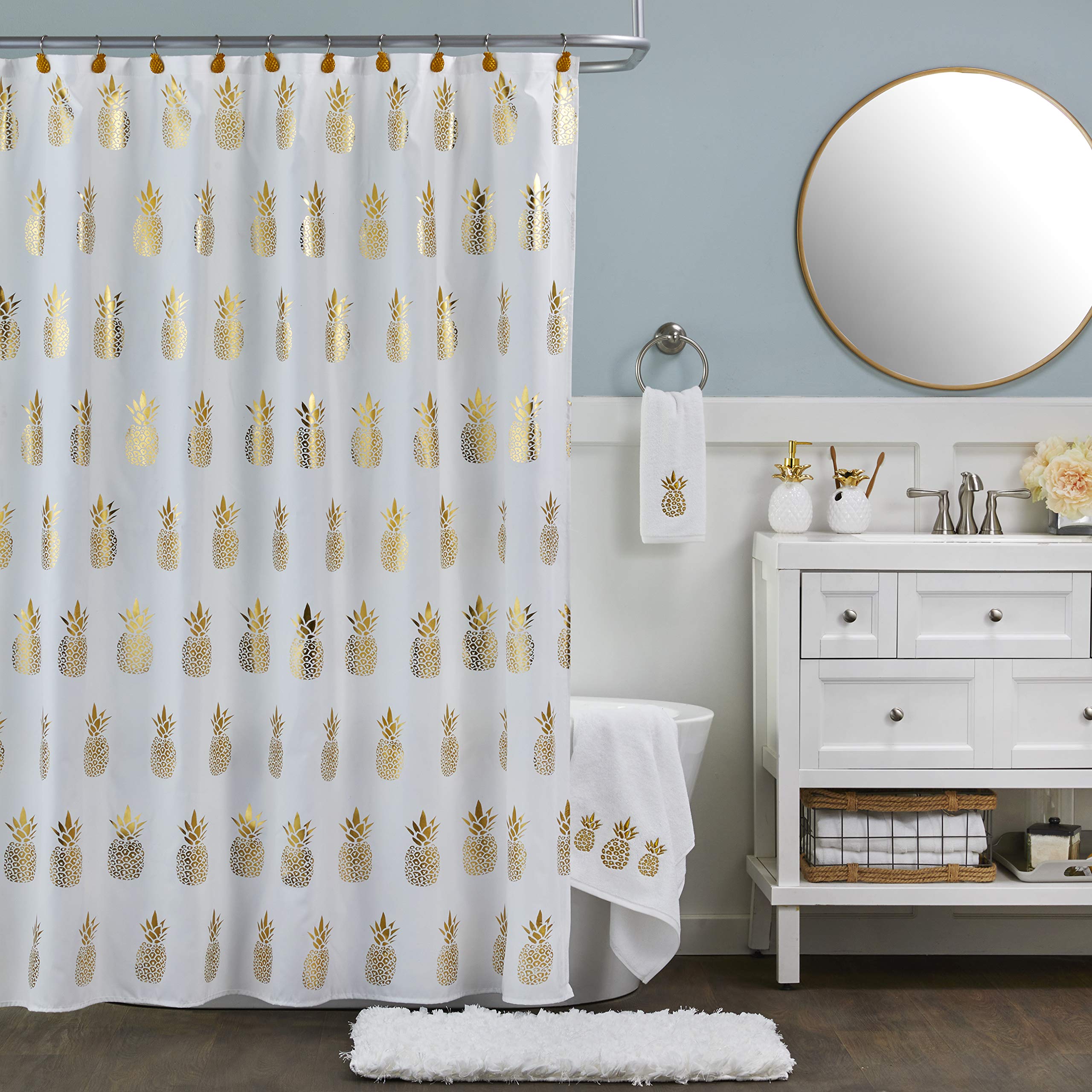 Skl Home By Saturday Knight Ltd. Gilded Pineapple Bath Towel, White Small