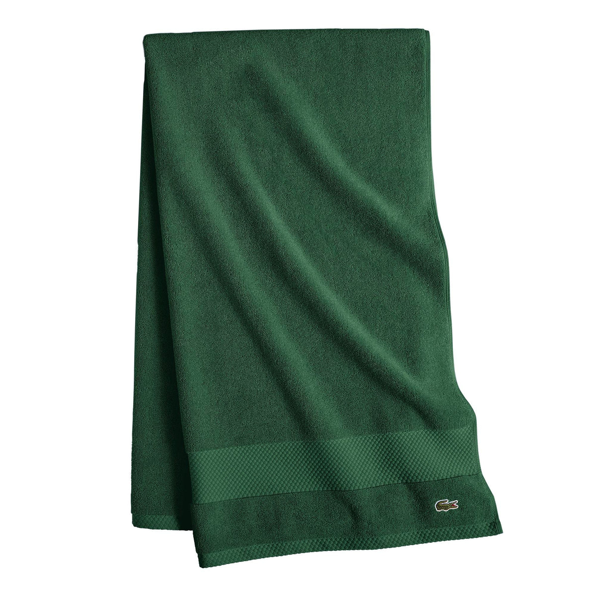 Lacoste Heritage Supima Cotton Bath Sheet, Croc Green, 35'' X 70''