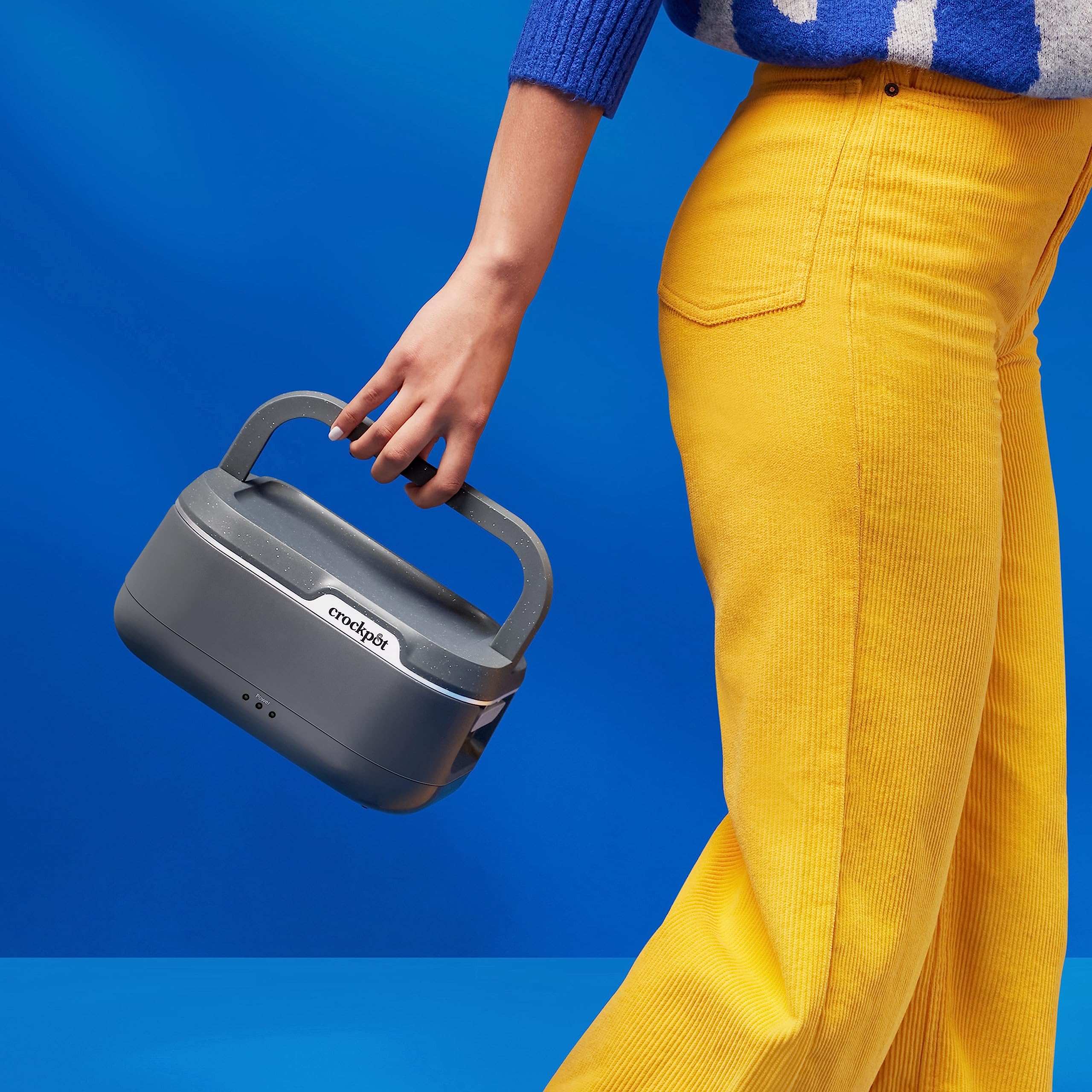 Crock-Pot 28-Ounce Mini Electric Heated Lunch Box, Portable Food Warmer, Perfect for Travel, Car, On-the-Go, Keeps Food Warm, Sp