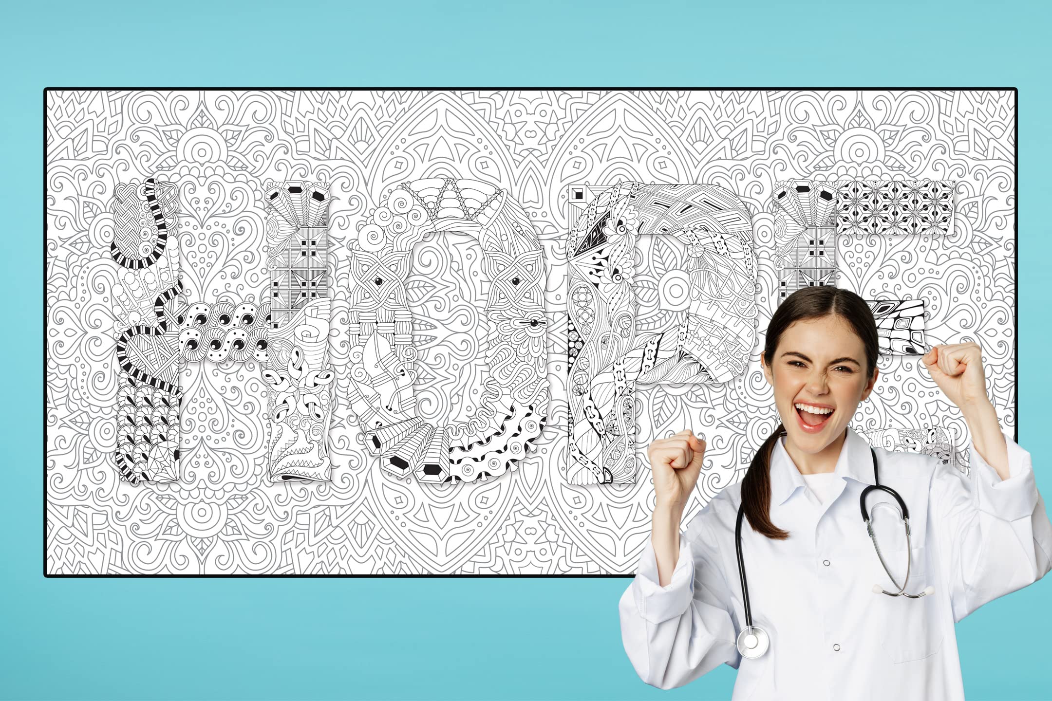 Giant Coloring Poster for Kids and Adults - Creative Fun for Classrooms  Care Facilities  Schools  Groups and Families (Hope  24 in x 48 in)