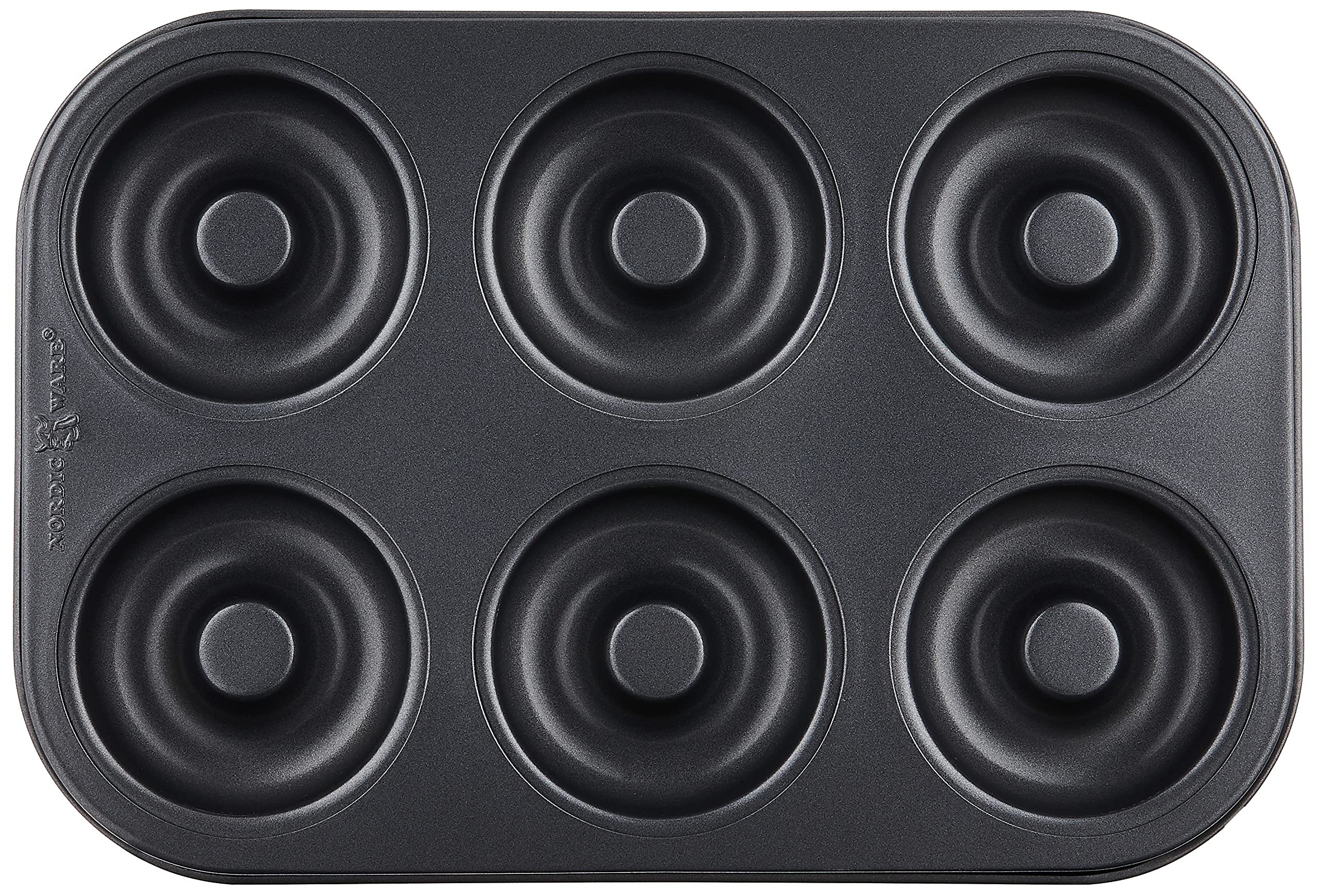 Nordic Ware 6 Cavity Donut Pan, Metal