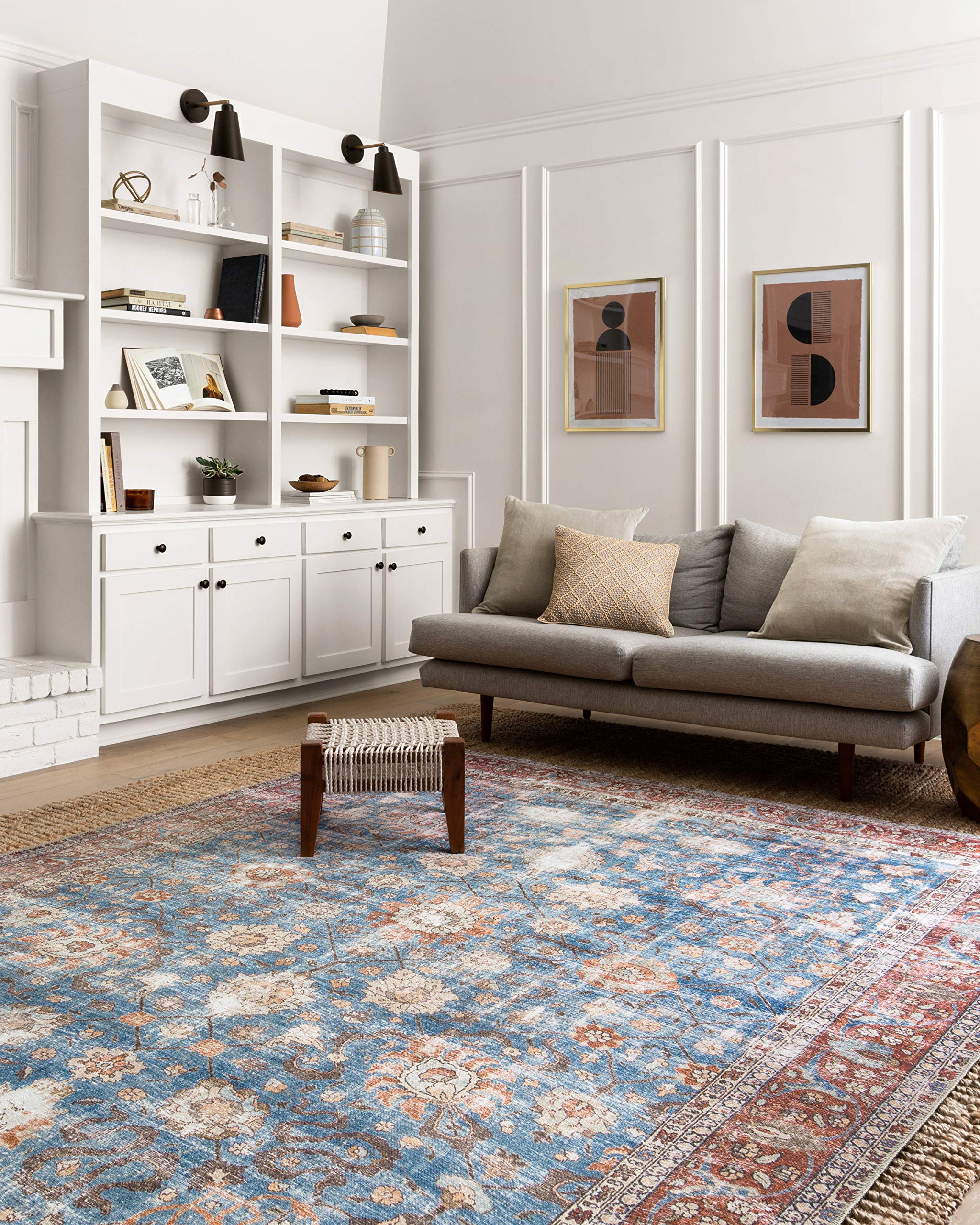 Loloi II Loren Blue/Brick 2-3 x 3-9 Accent Rug