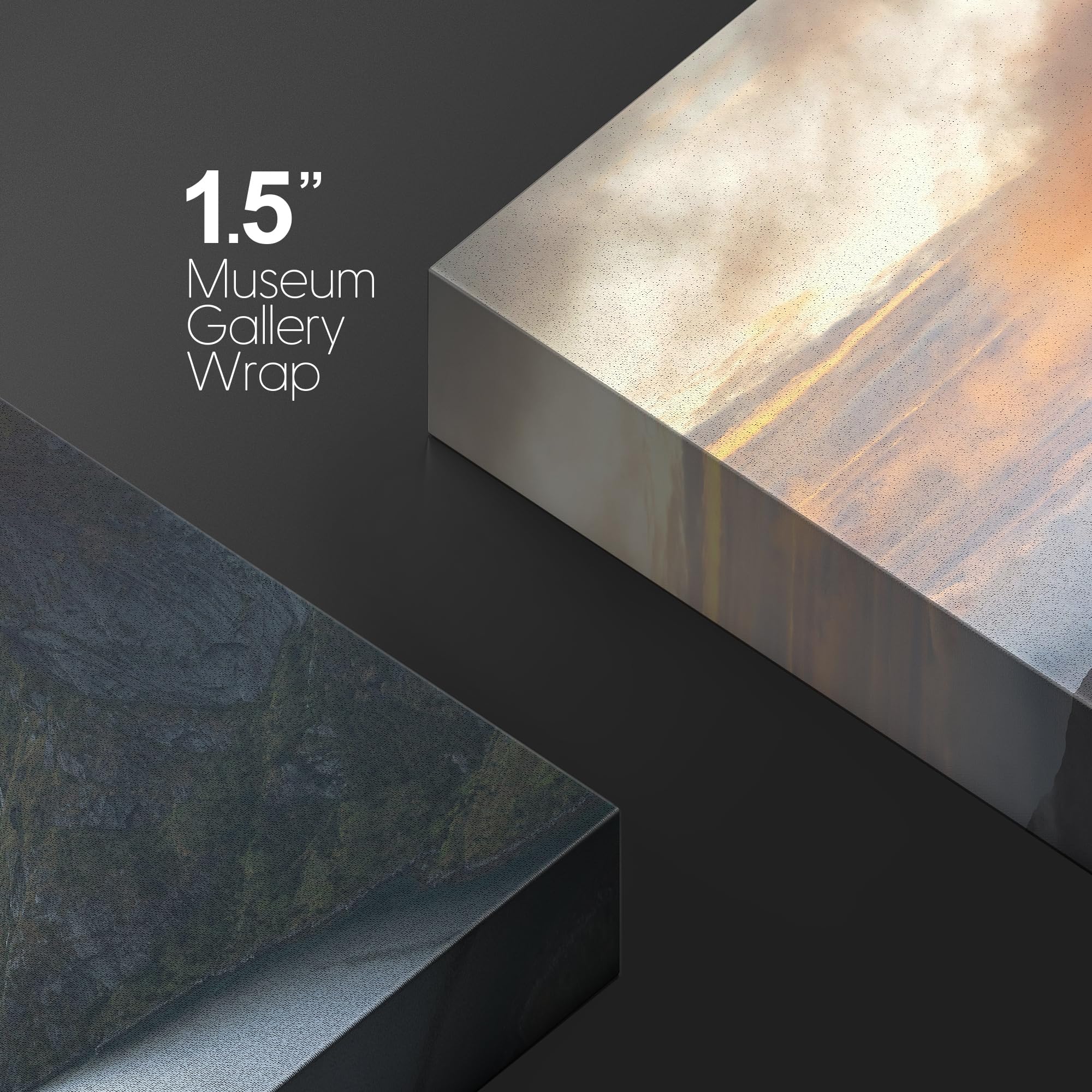 Wall26 Canvas Print Wall Art Misty Mountain Sunrise Over Fjord Animals Photography Realism Rustic Scenic Landscape Wilderness Ze