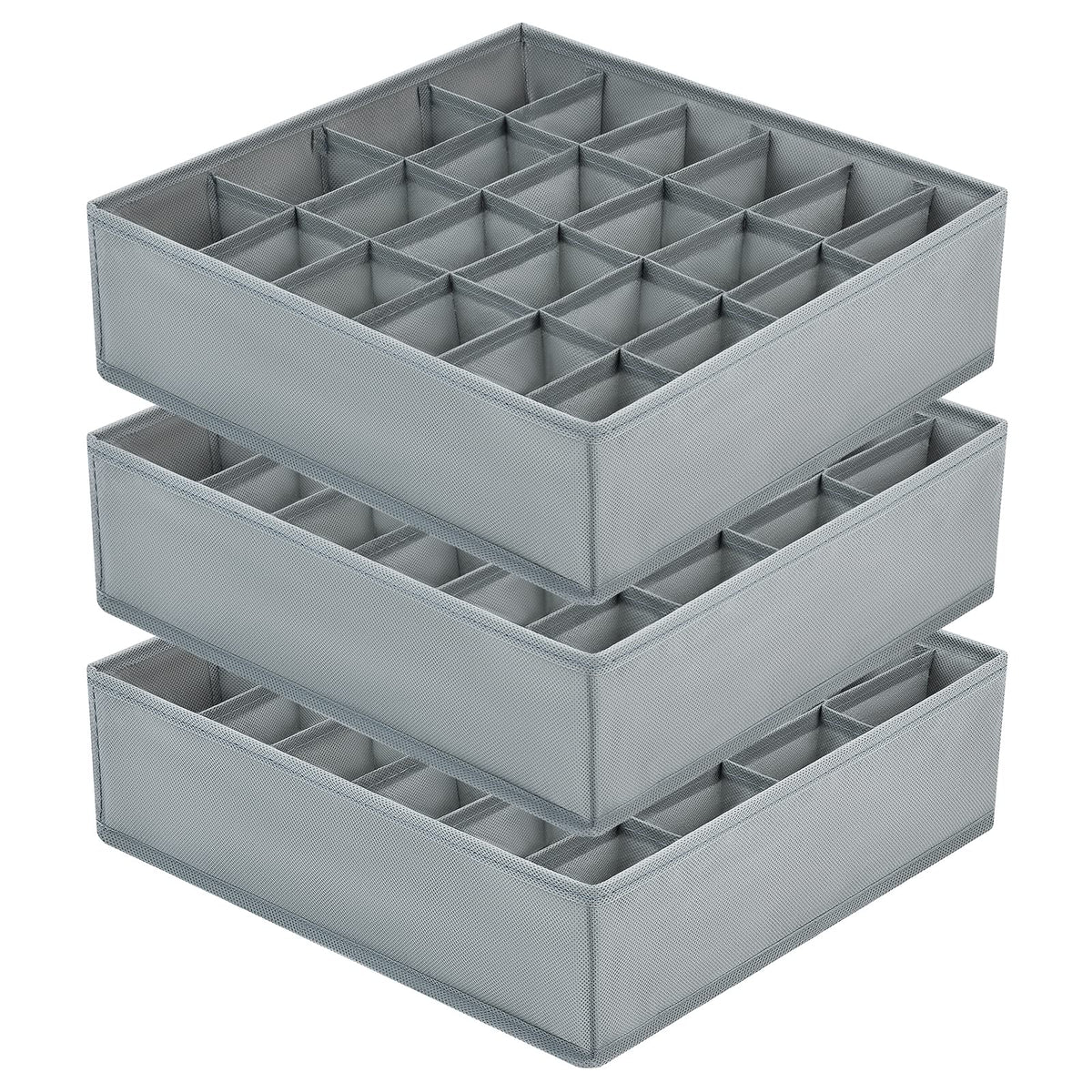 DIMJ Sock Drawer Organizers, Underwear Organizers with 72-Cell, Dresser Drawer Organizers for Clothing, Closet Organizers and So
