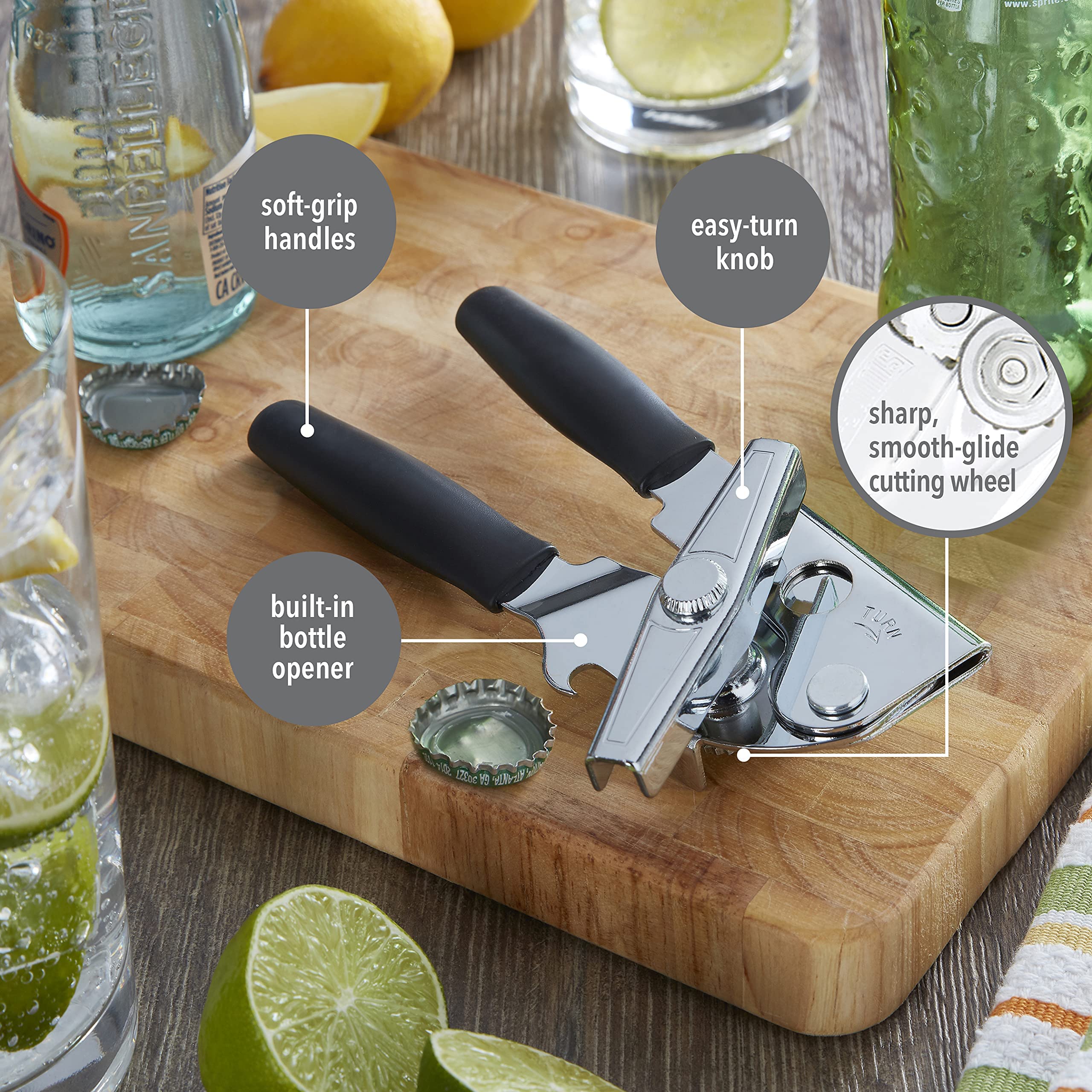 Swing-A-Way White Steel Manual Can Opener