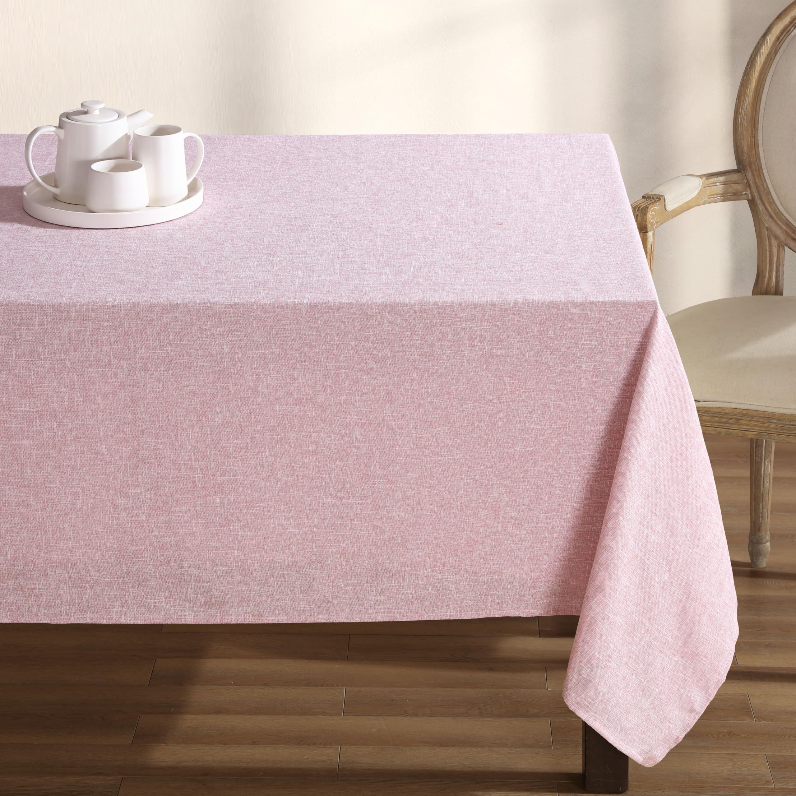 Laura Ashley Harper Luxuriously Smooth Fabric Tablecloth For Formal Or Casual Dining, Holiday, Banquet, Wedding Or Party, 60'' X