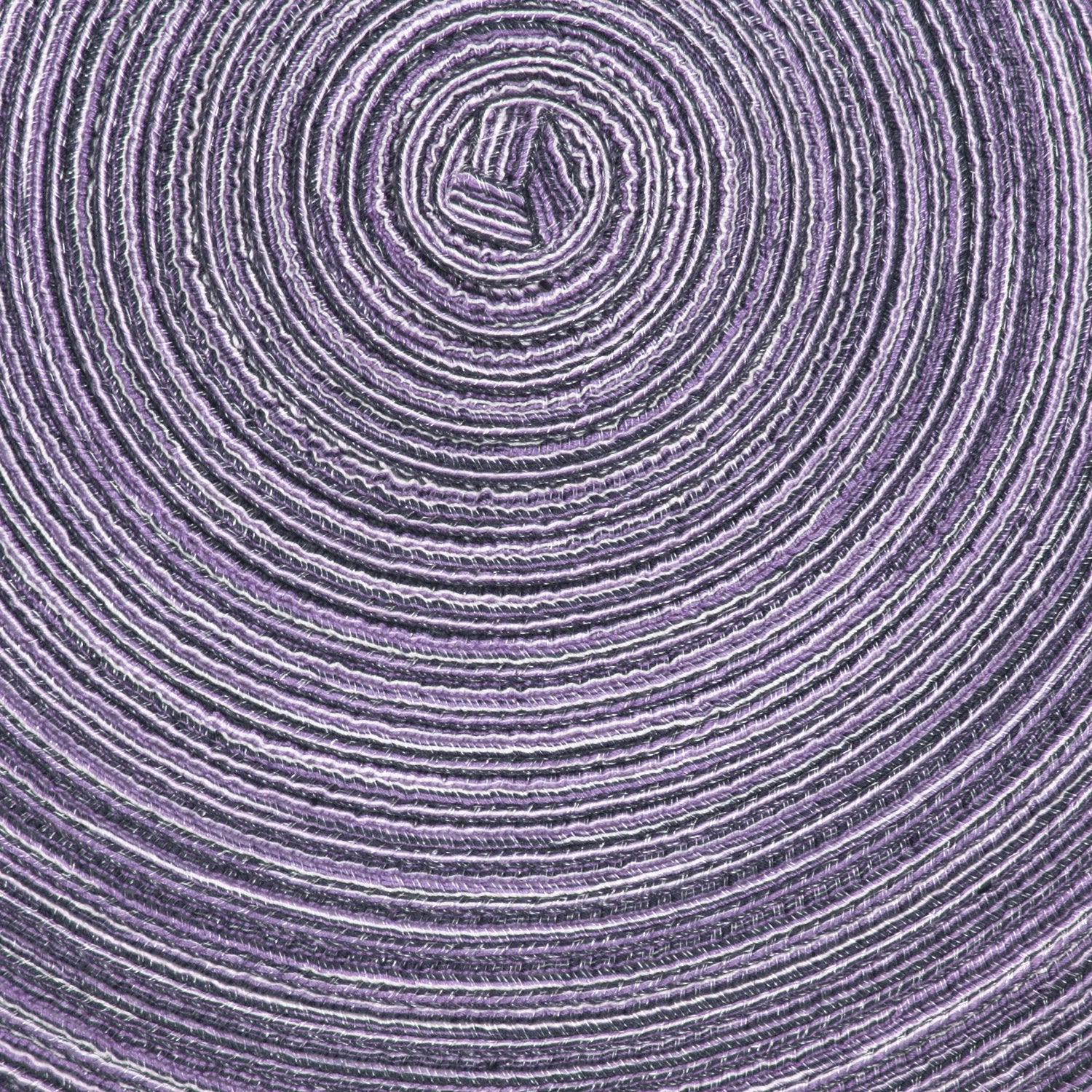 SHACOS Round Braided Placemats Set of 6 Round Placemats Cotton Blend Fabric Table Mats for Wedding Party (Light Purple, 6)